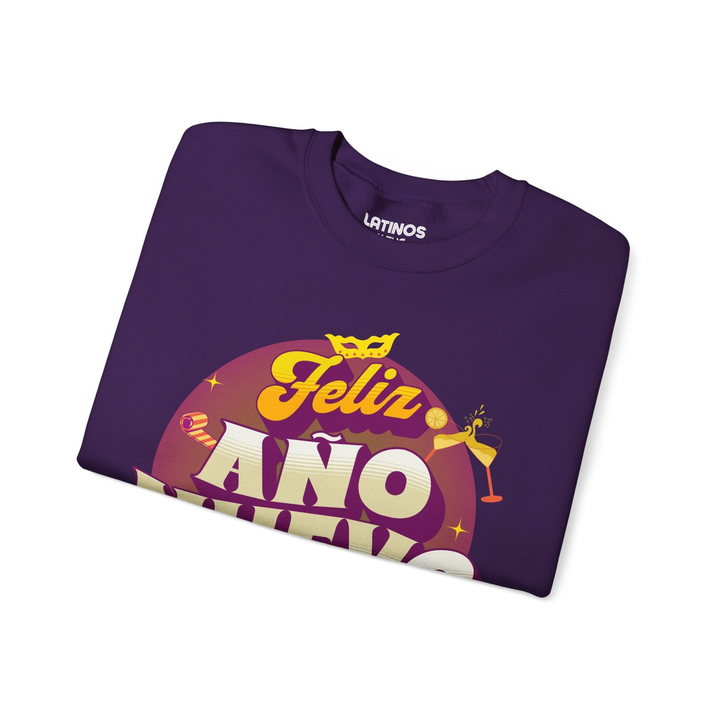 Feliz Año Nuevo Putos! 2025 Latino Happy New Year Crewneck Sweater | Funny NYE | 3 Colors - Latinos 4 The World