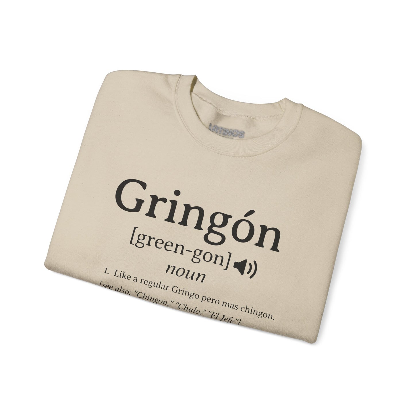 Gringon Fleece-Lined Crewneck Sweater | For the Gringos Mas Chingon Joke Latinos | 3 Colors - Latinos 4 The World