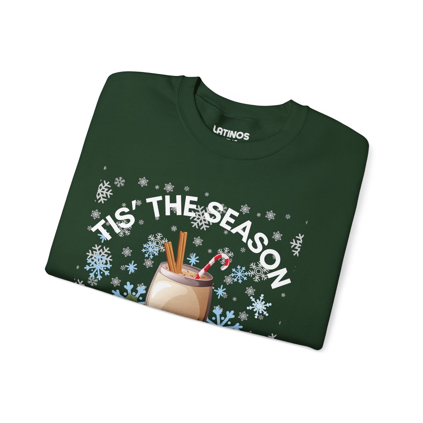 Tis The Season For Coquito Navidad Boricua Christmas Crewneck Sweater | 3 Colors - Latinos 4 The World