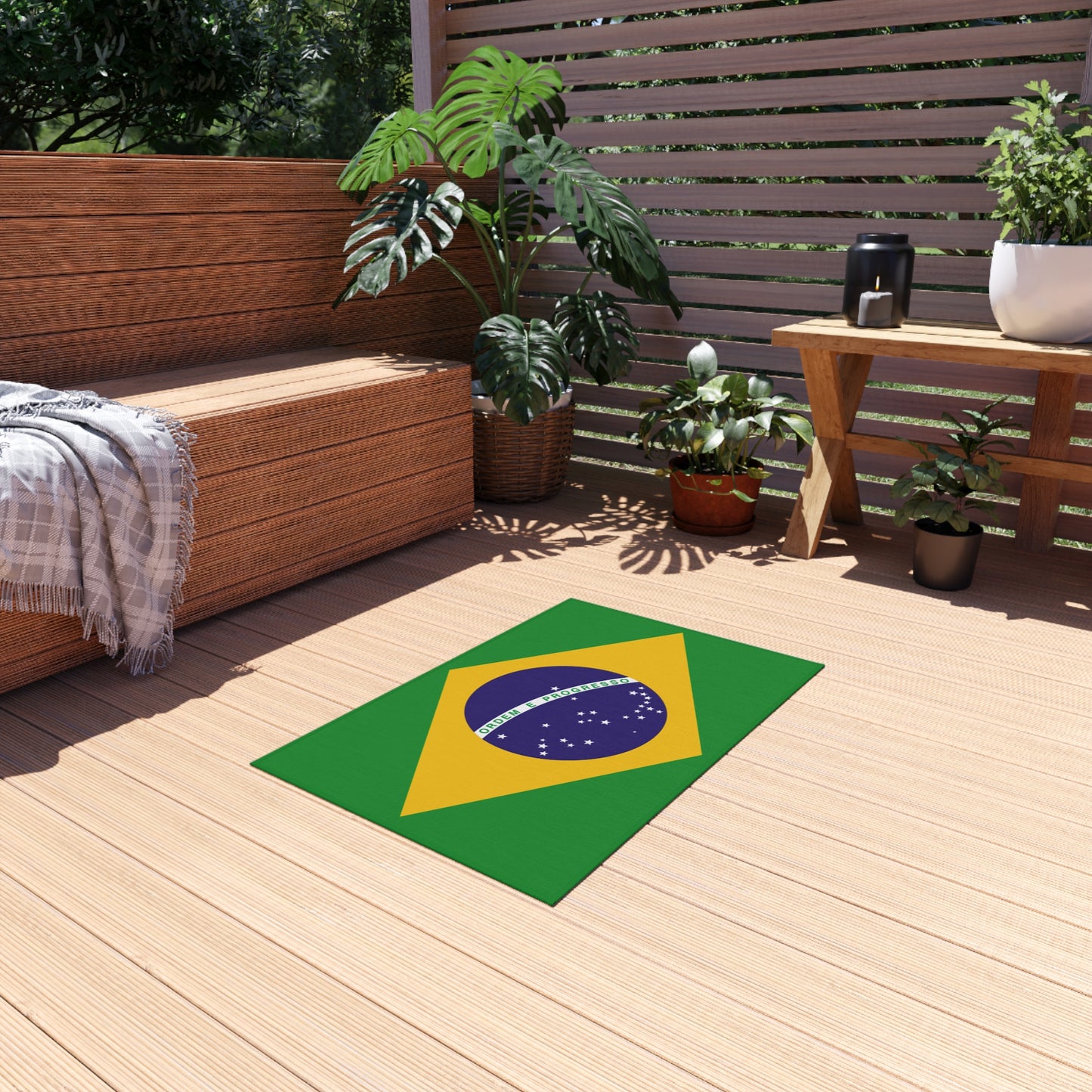Flag Of Brazil Outdoor Non-Slip Door Mat | Sao Paulo | Rio de Janeiro | Brasilia | Gift for Brazilians | 24"x36" - Latinos 4 The World