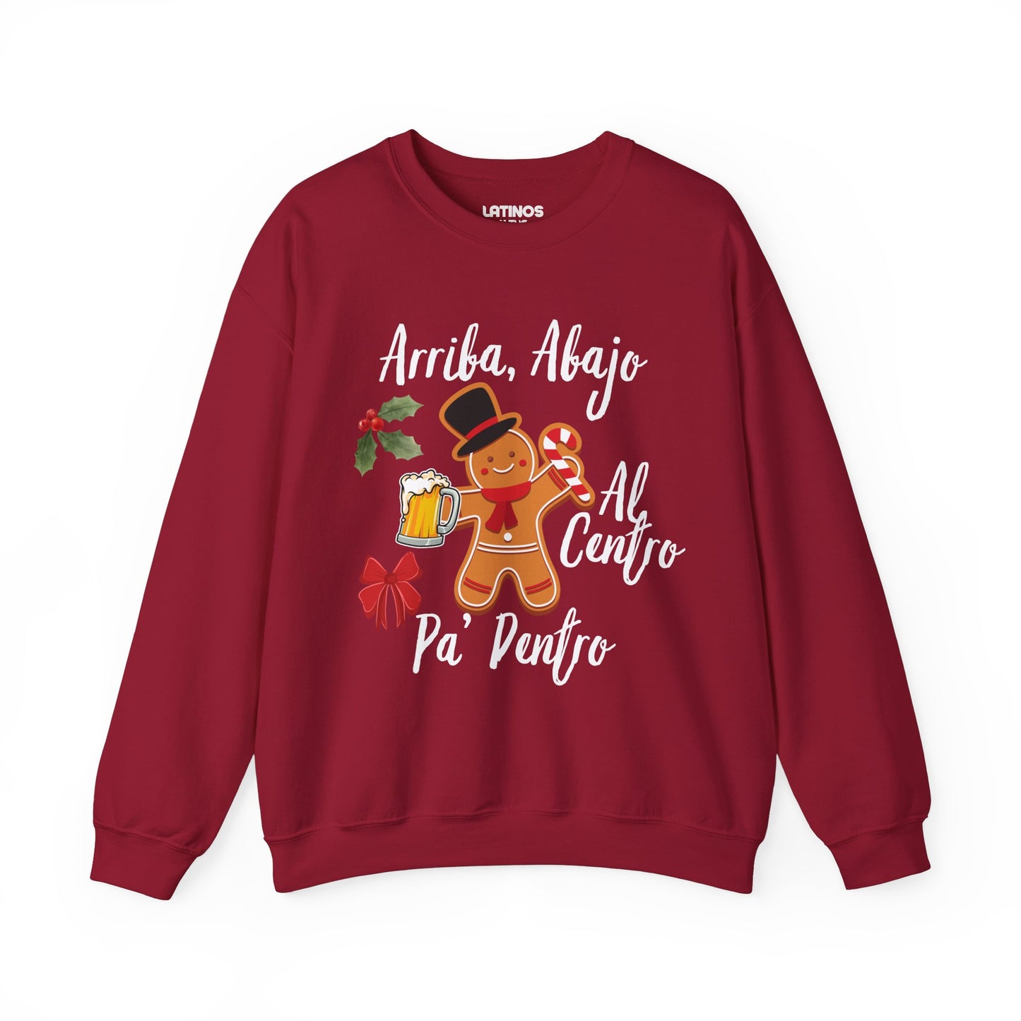 Arriba, Abajo, Al Centro, Pa' Dentro Comfy Christmas Crewneck Sweater | Latino - Latinos 4 The World