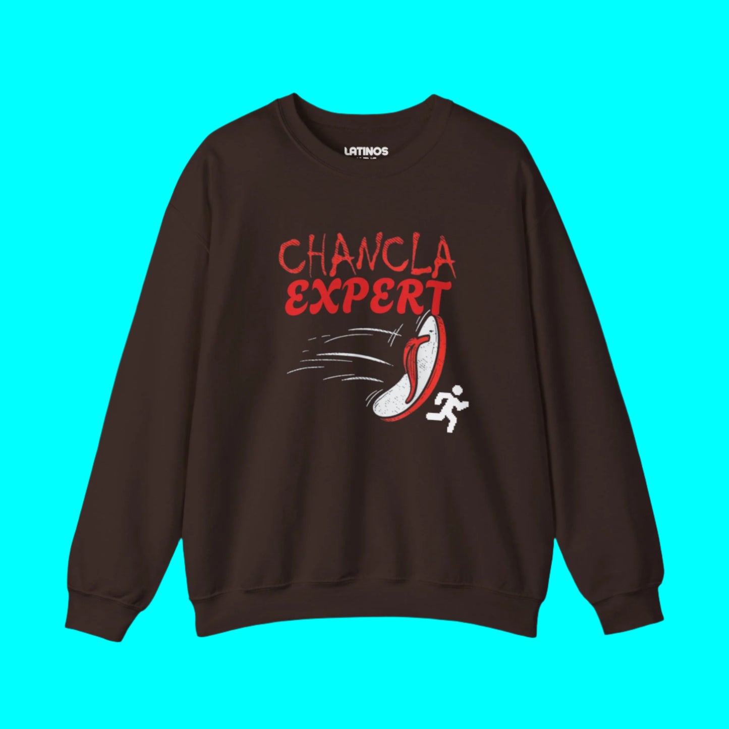 Chancla Expert Fleece-Lined Crewneck Sweater | Mother's Day Joke Design Latino Pride Funny Viral Pullover