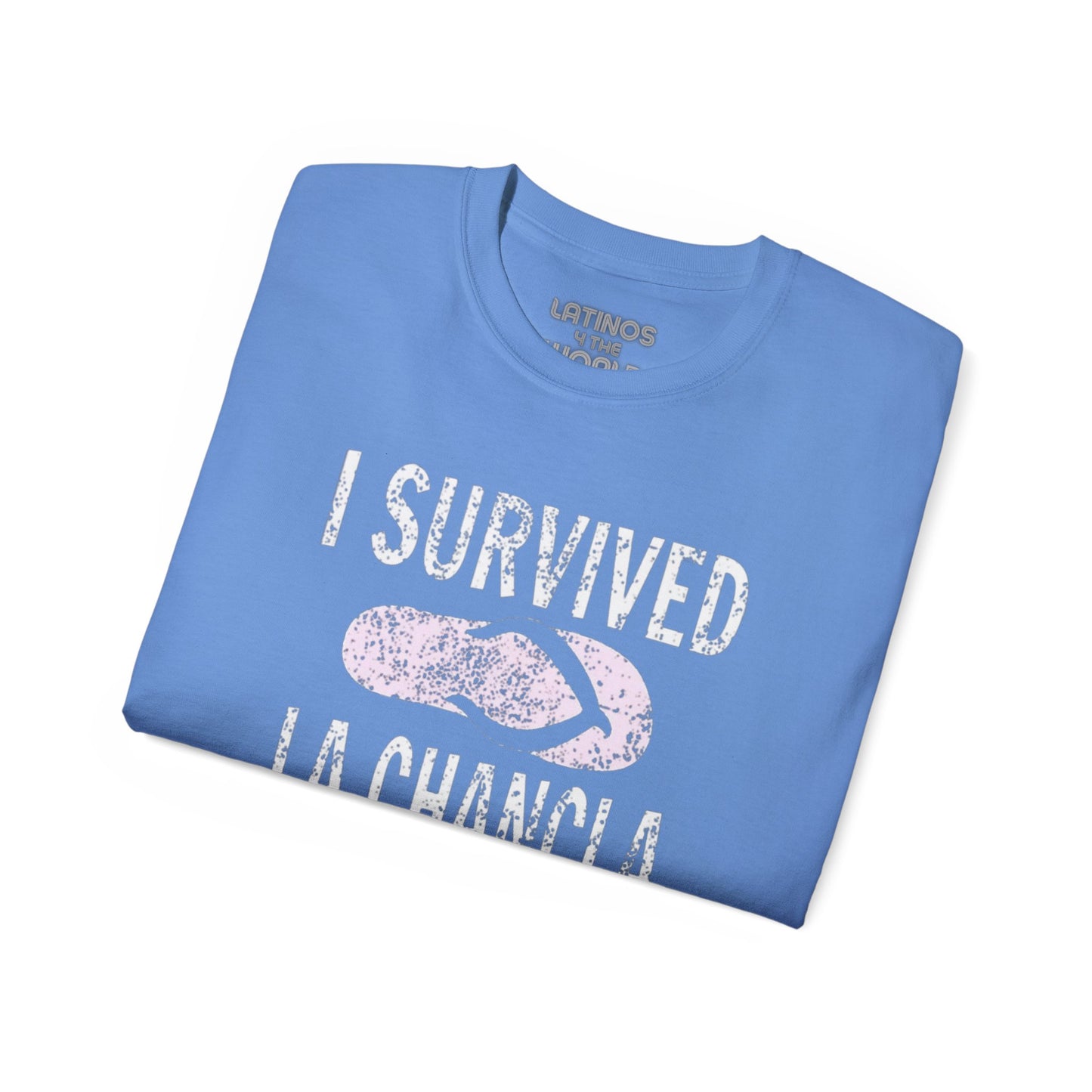 I Survived La Chancla T-shirt | Chancleta Joke Design | 4 Colors | Heavy Cotton - Latinos 4 The World