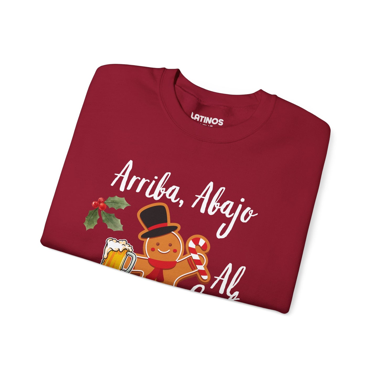 Arriba, Abajo, Al Centro, Pa' Dentro Comfy Christmas Crewneck Sweater | Latino - Latinos 4 The World