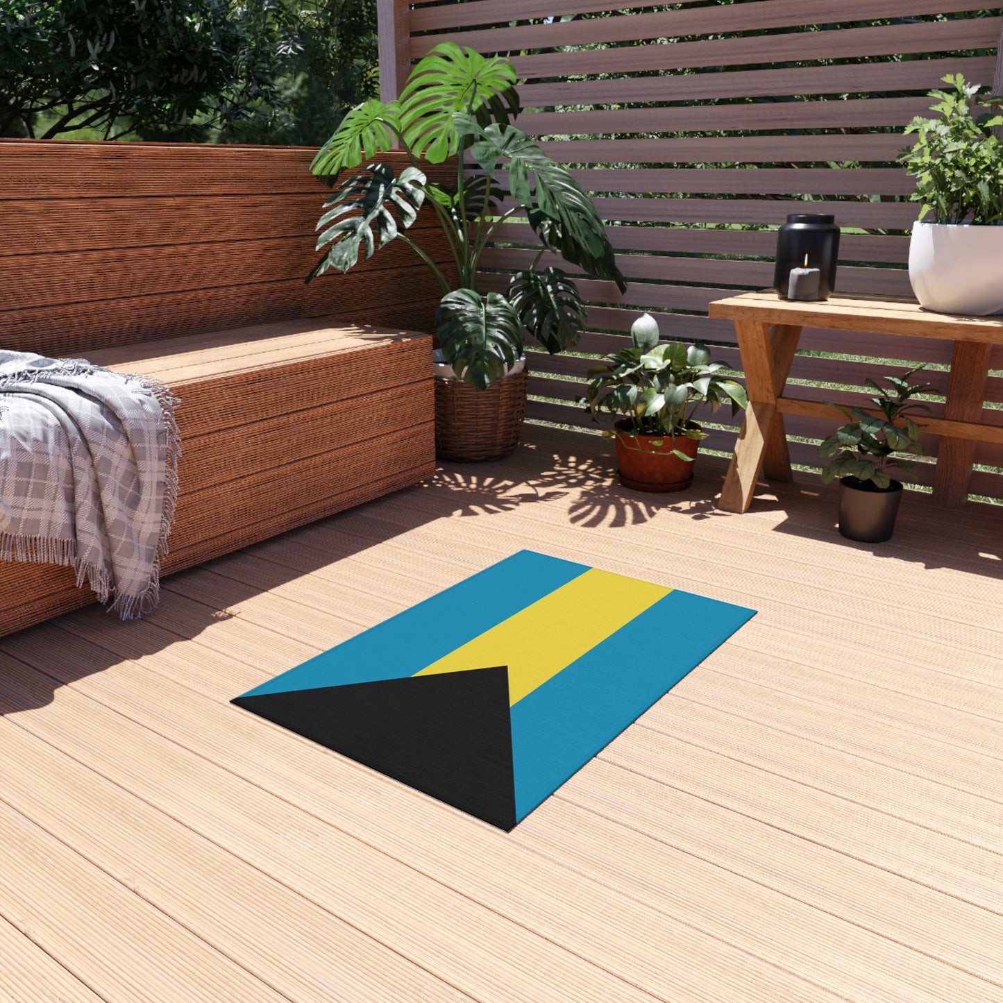 Flag Of Bahamas Outdoor Non-Slip Door Mat | Nassau | Bahamian Freeport | 24"x36" - Latinos 4 The World