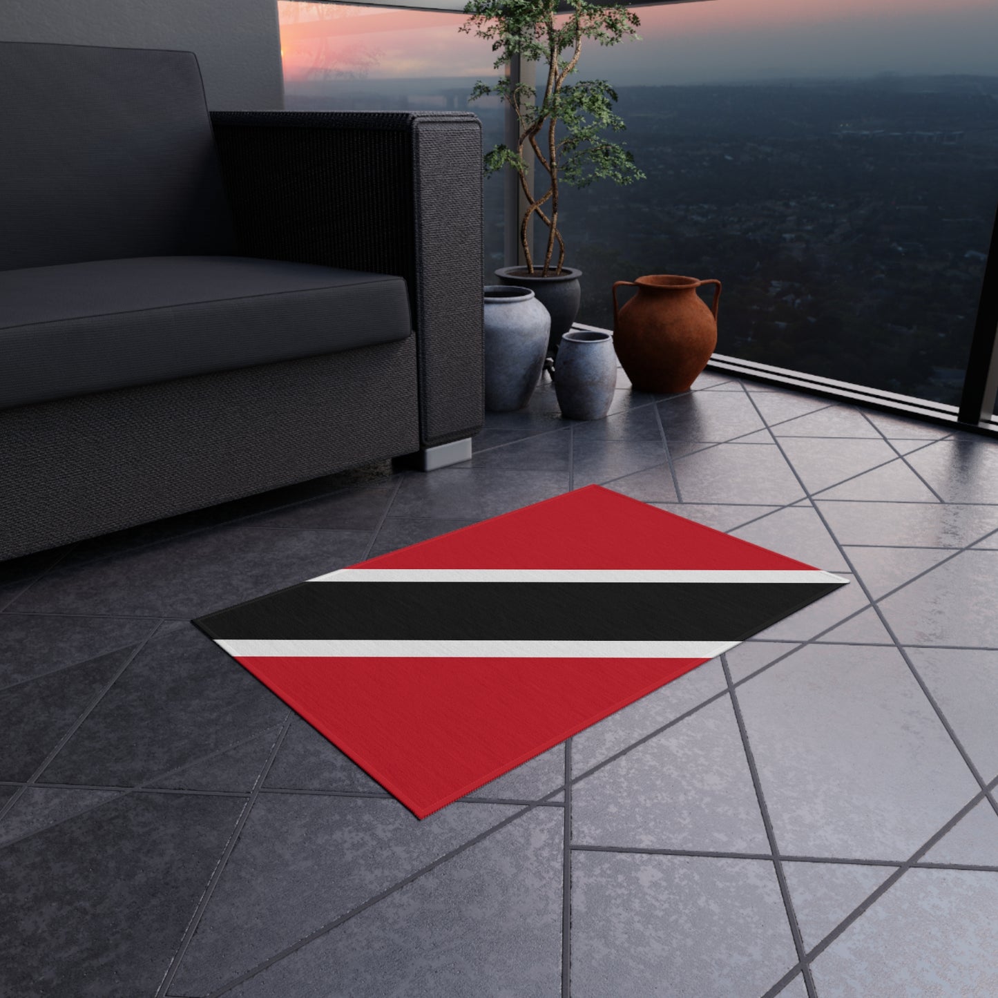 Flag Of Trinidad and Tobago Outdoor Non-Slip Door Mat | Chaguanas | San Fernando | 24"x36" - Latinos 4 The World