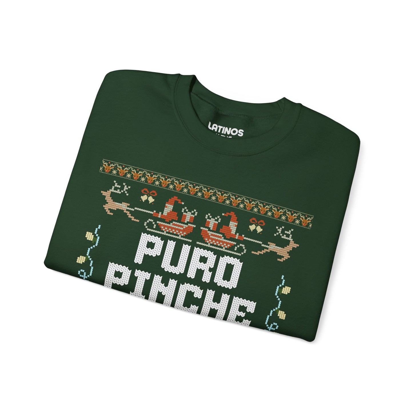 Puro Pinche Pari Chingo Latino Ugly Christmas Sweater | Funny Bling | 3 Colors - Latinos 4 The World