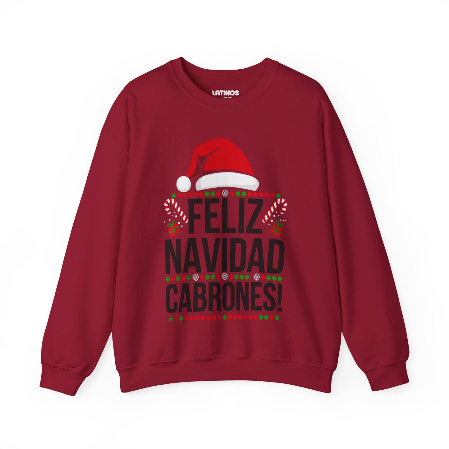 Feliz Navidad Cabrones Christmas Sweater | Crewneck Comfy Sweatshirt | Funny Latino Christmas Xmas | 4 Colors - Latinos 4 The World
