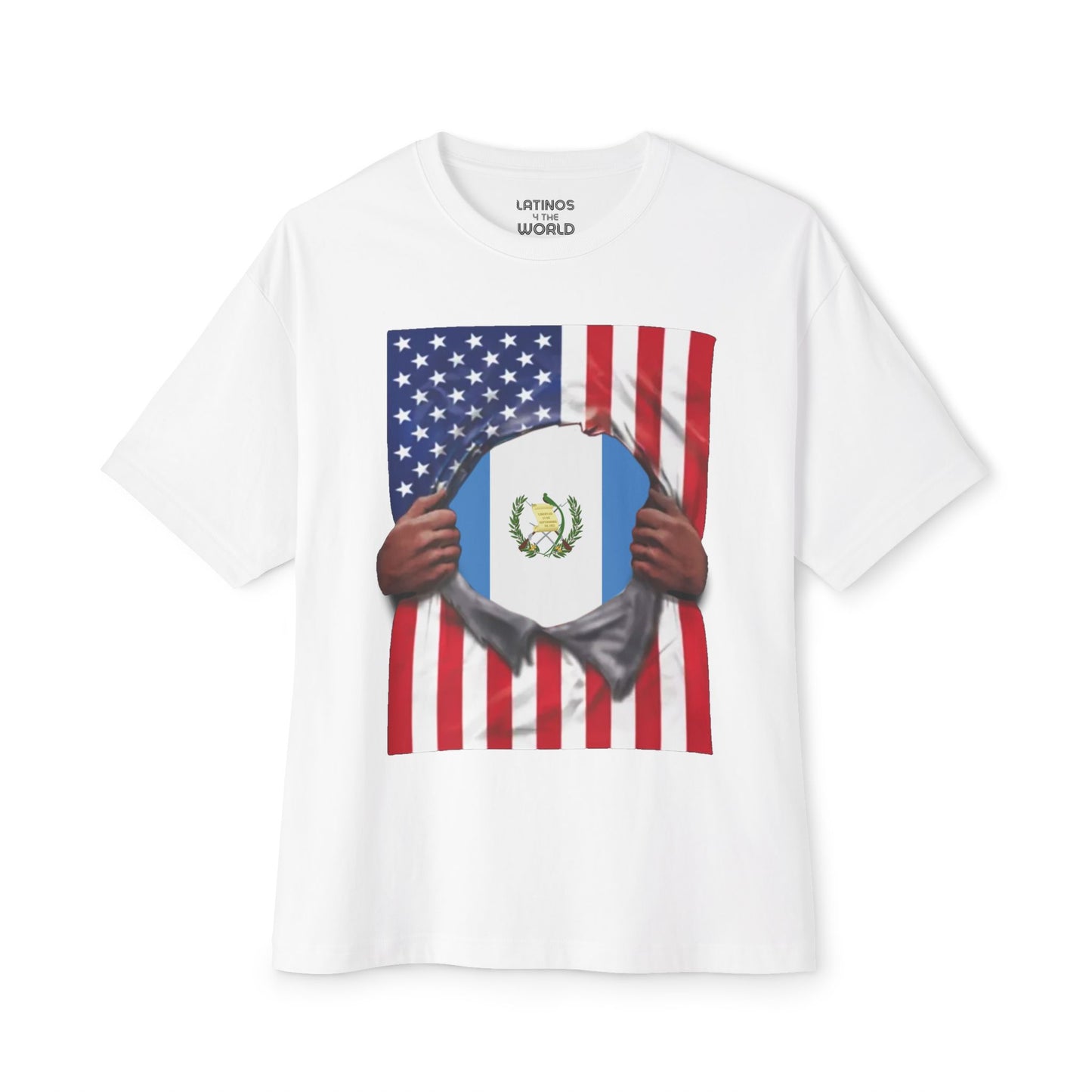 Guatemala Flag + USA Flag Pride T-shirt | Guatemalan + American Flag Rip 4th Of July | Funny Viral Latino Tees | Unisex - 4 Colors - Latinos 4 The World