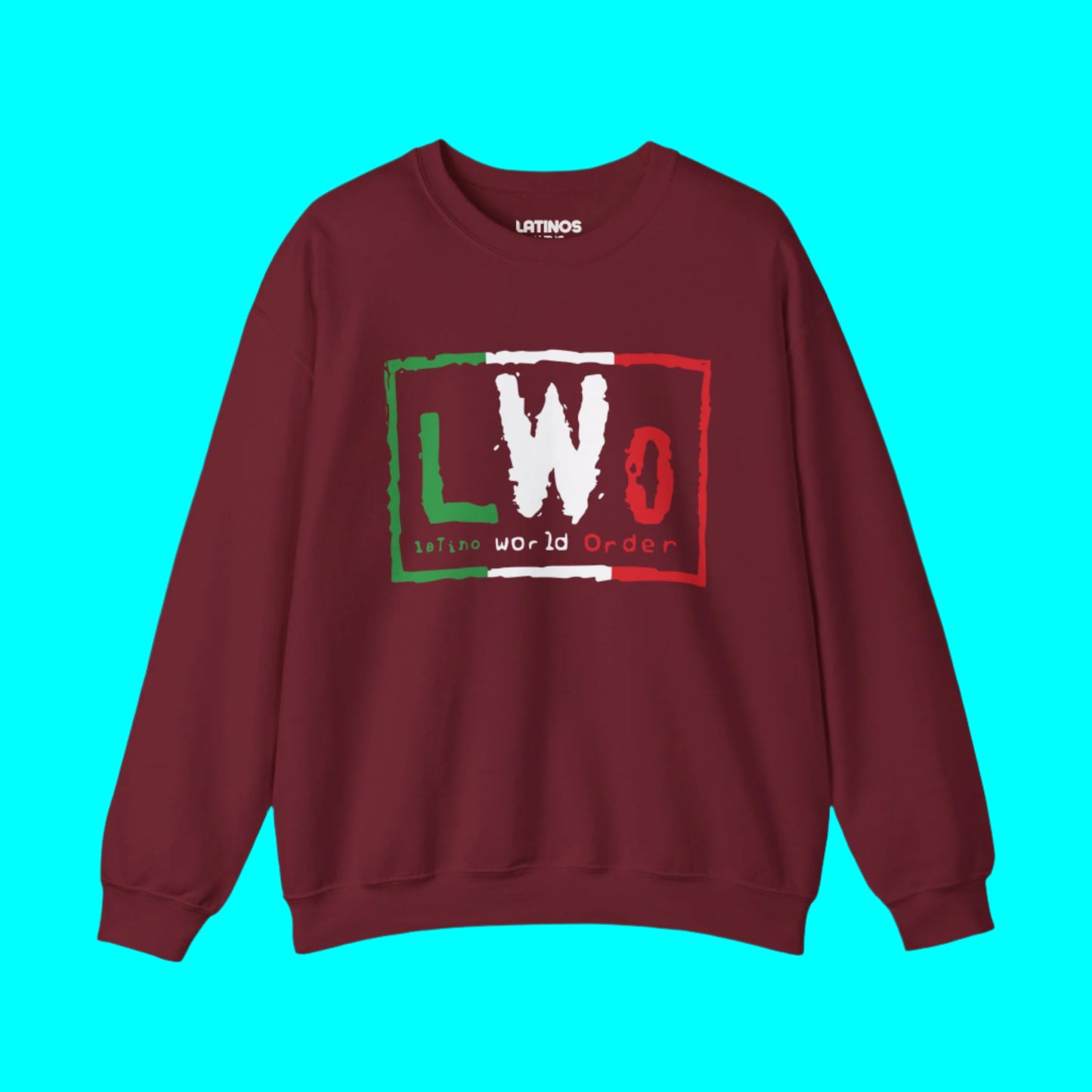 LWO Latino World Order Fleece-Lined Crewneck Sweater | Viral Funny Latino Pride Tees | 3 Colors