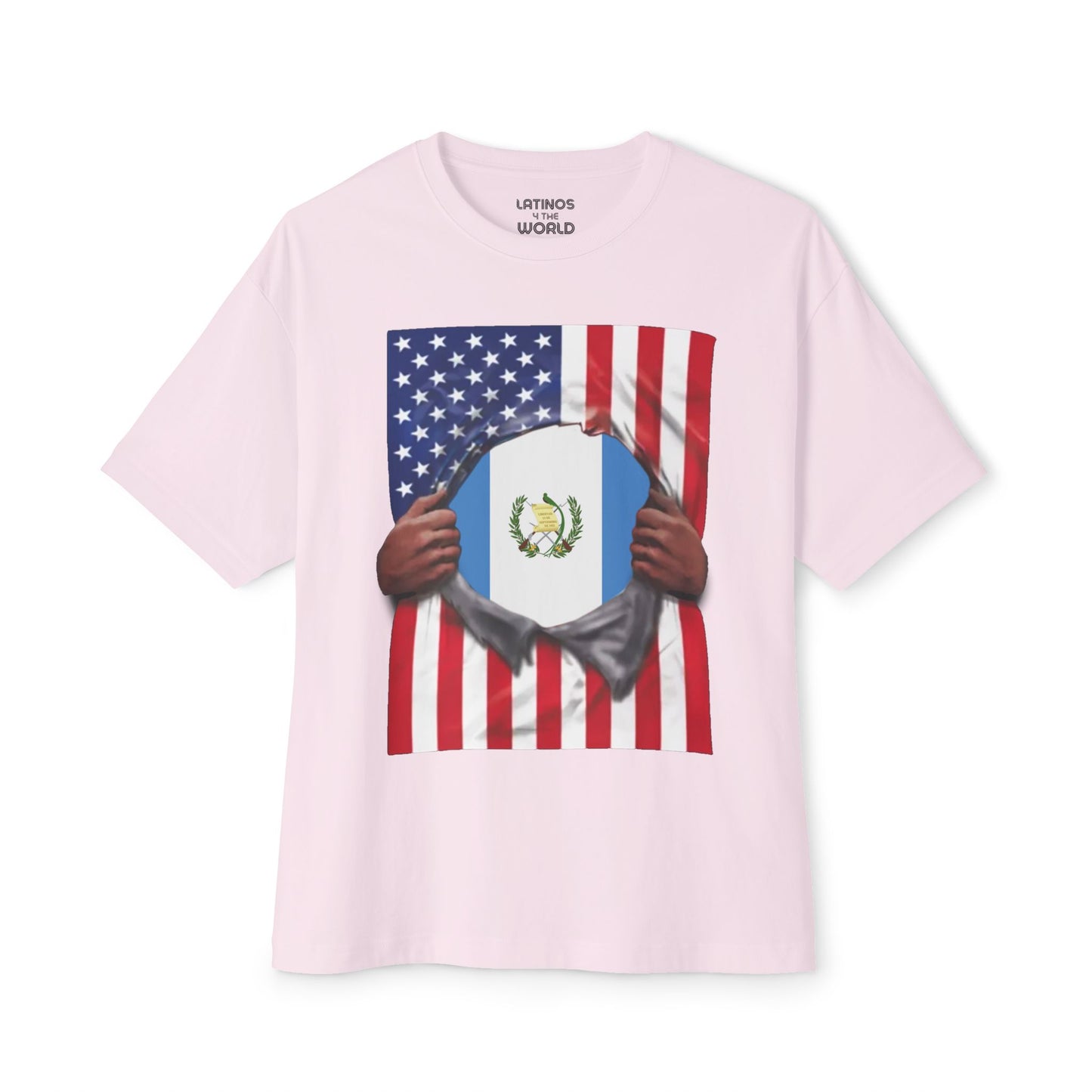 Guatemala Flag + USA Flag Pride T-shirt | Guatemalan + American Flag Rip 4th Of July | Funny Viral Latino Tees | Unisex - 4 Colors - Latinos 4 The World