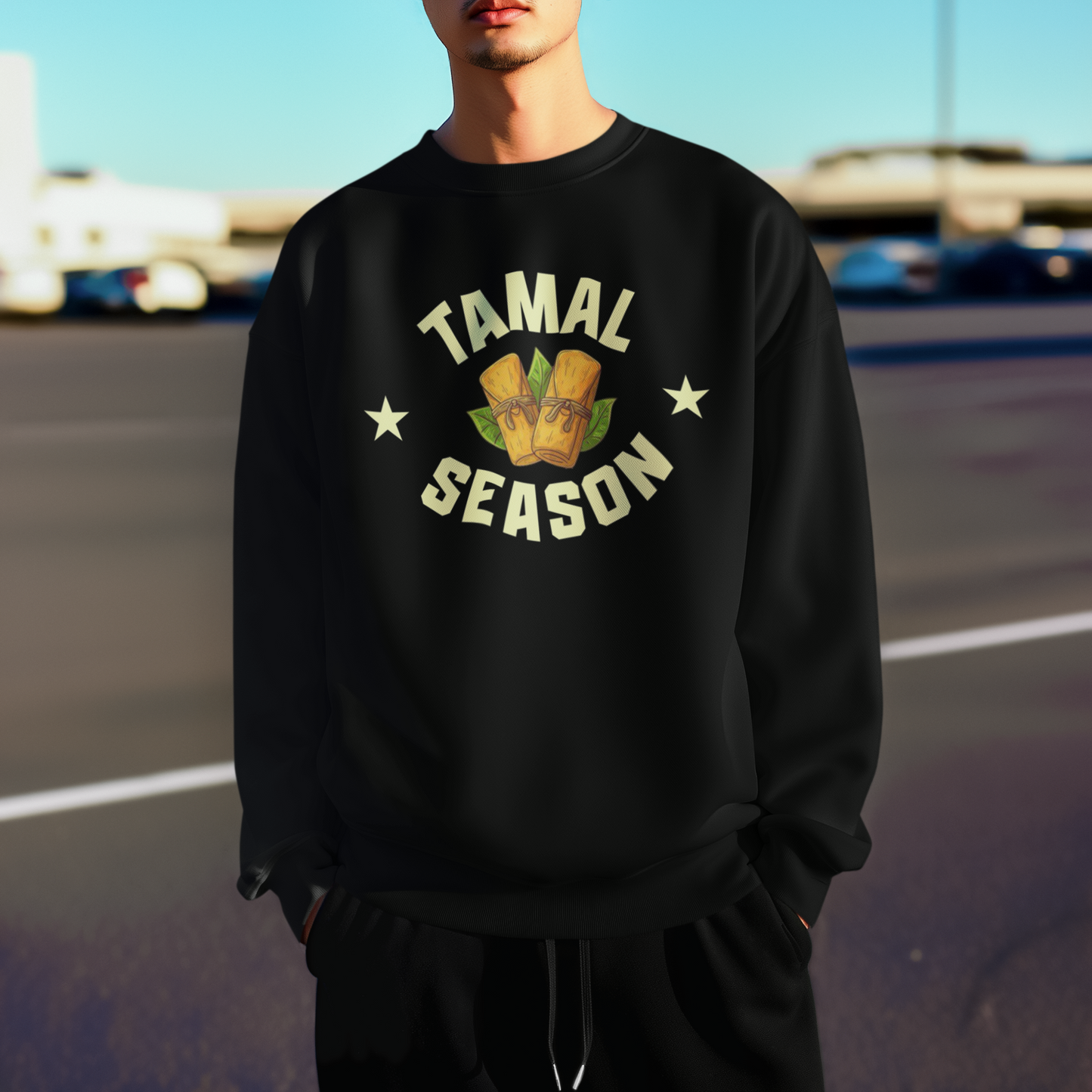 Tamal Season College Sports Crewneck Sweater | Funny Viral Latino | 3 Colors - Latinos 4 The World