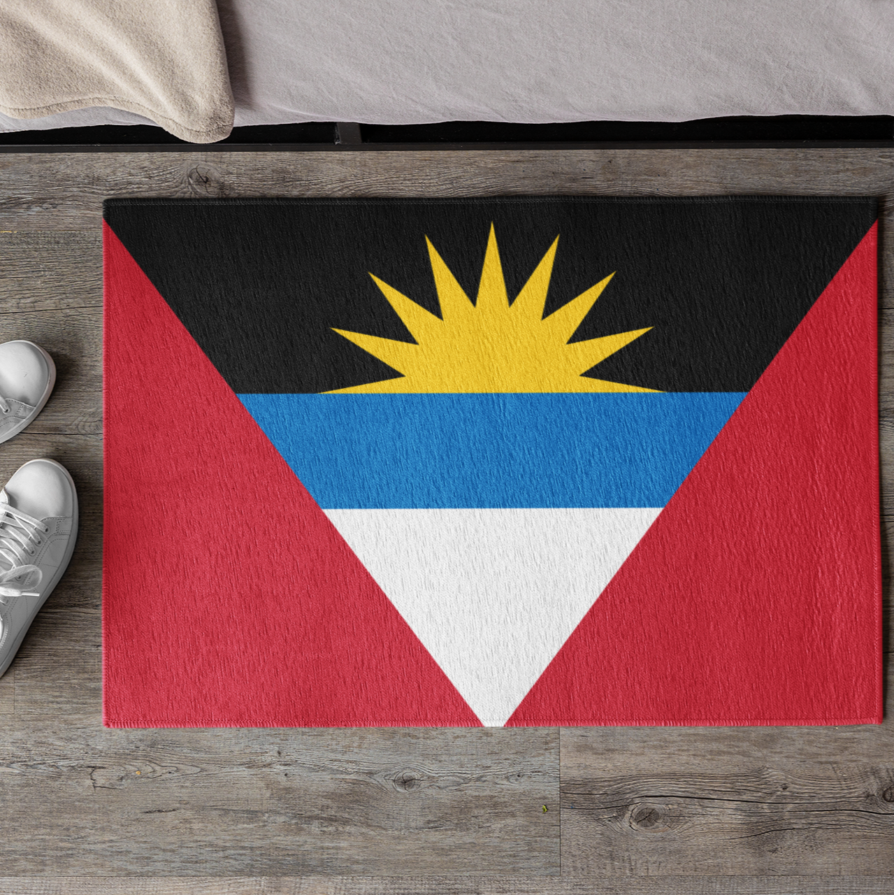 Flag Of Antigua and Barbuda Outdoor Non-Slip Door Mat | Saint John's | Antiguan Liberta | 24"x36" - Latinos 4 The World