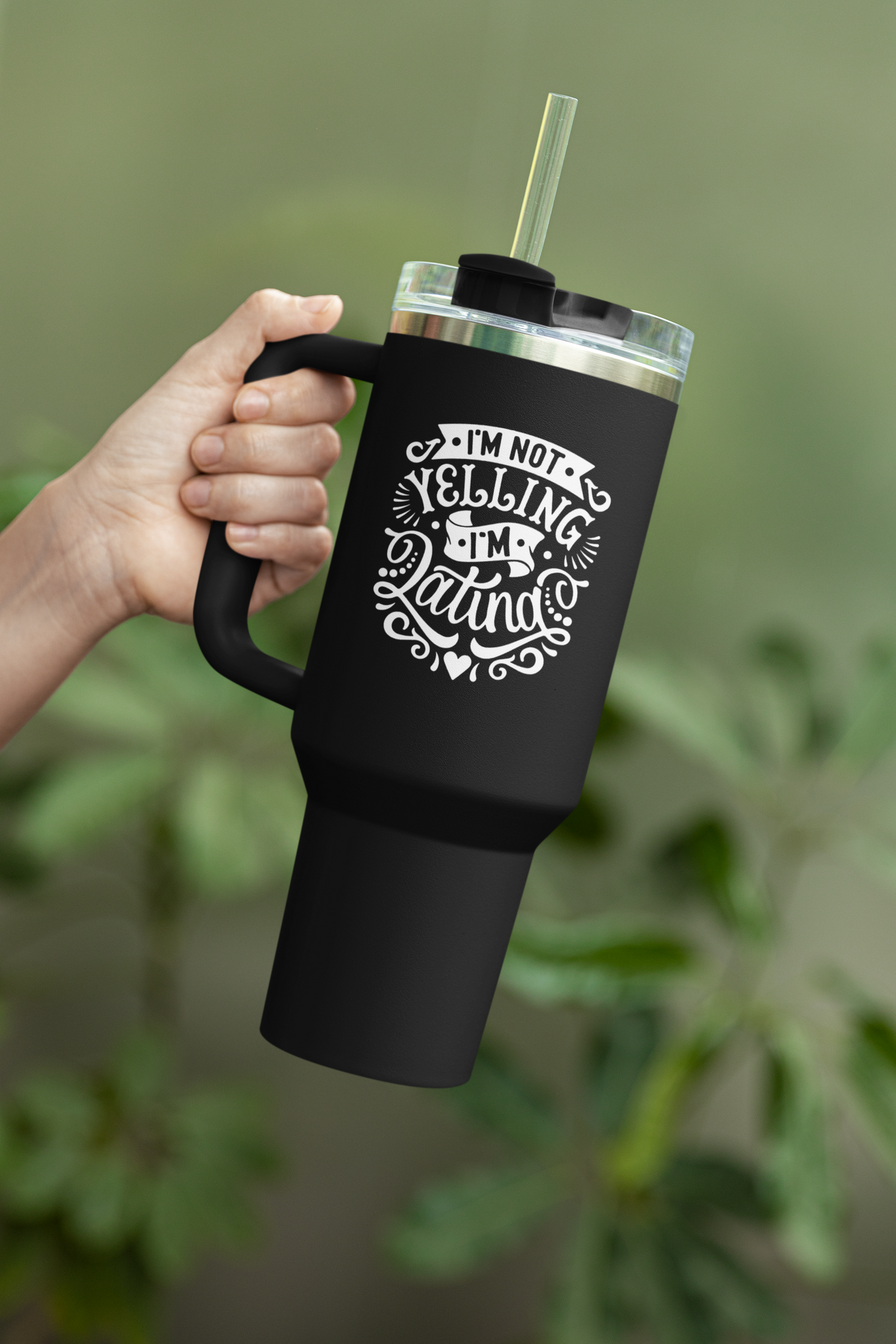 The Latino Quencher™ Tumbler (40oz) | Insulated & Great For Travel | Straw & Lid Included | "I'm not yelling, I'm Latina" Design | 4 Colors - Latinos 4 The World