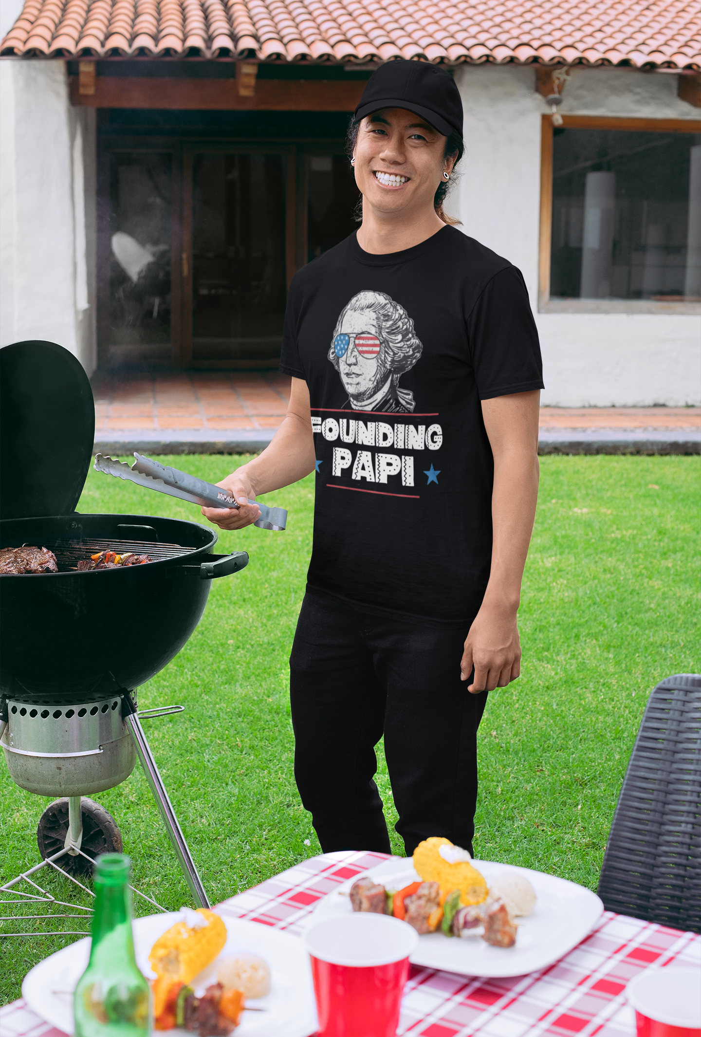 Founding Papi George Washington T-shirt | 4th Of July Funny Viral Latino Tees | Unisex - 4 Colors - Latinos 4 The World