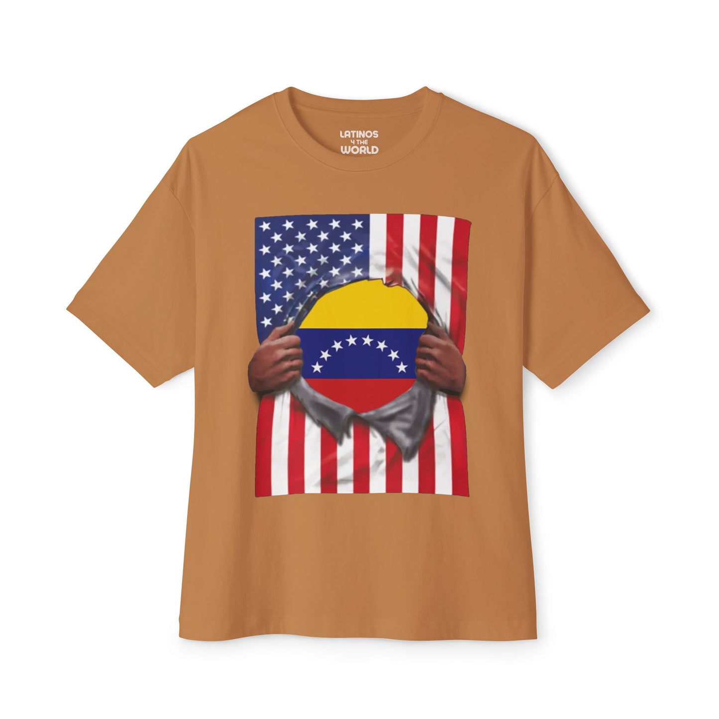 Venezuela Flag + USA Flag Pride T-shirt | Venezuelan + American Flag Rip 4th Of July | Funny Viral Latino Tees | Unisex - 4 Colors