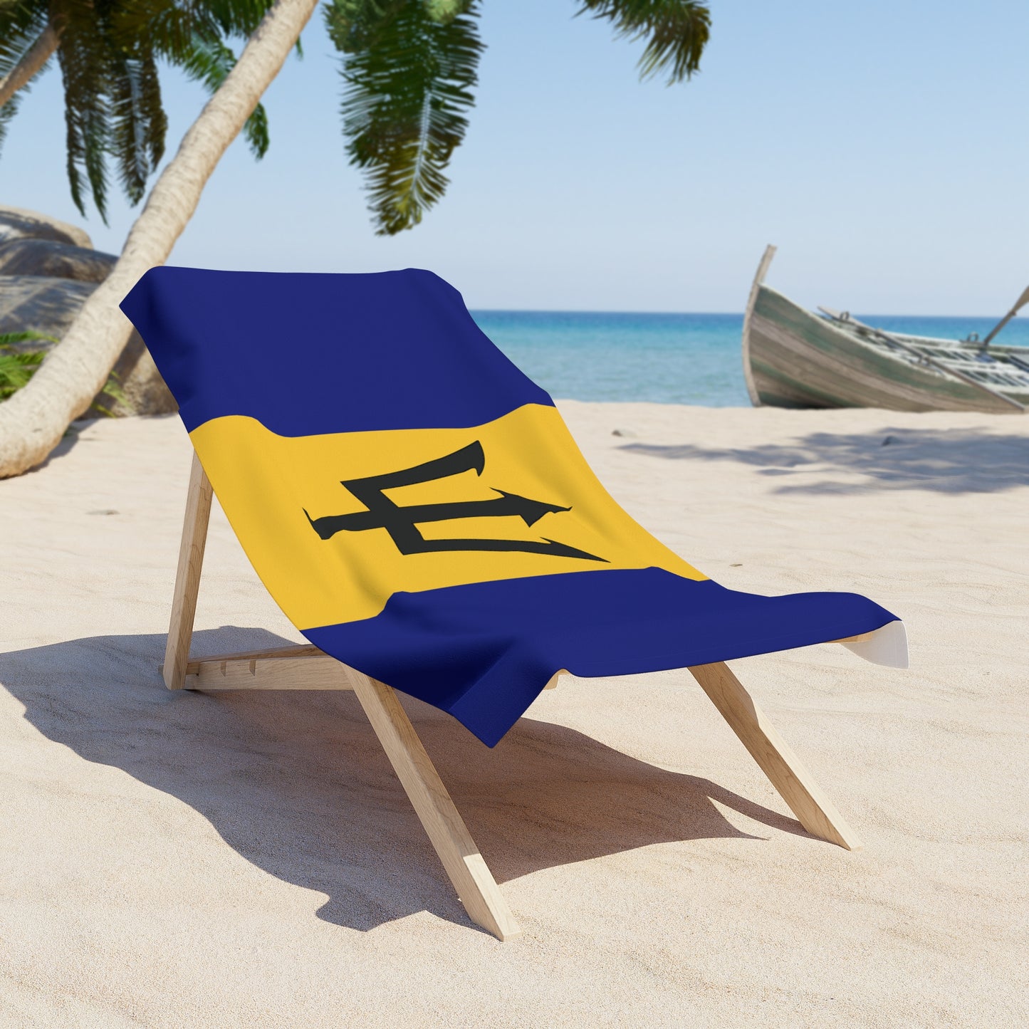 Barbados Flag Beach Towel | Quality & Long Lasting - 2 Sizes | Bajan Pride | Gift for Bajans