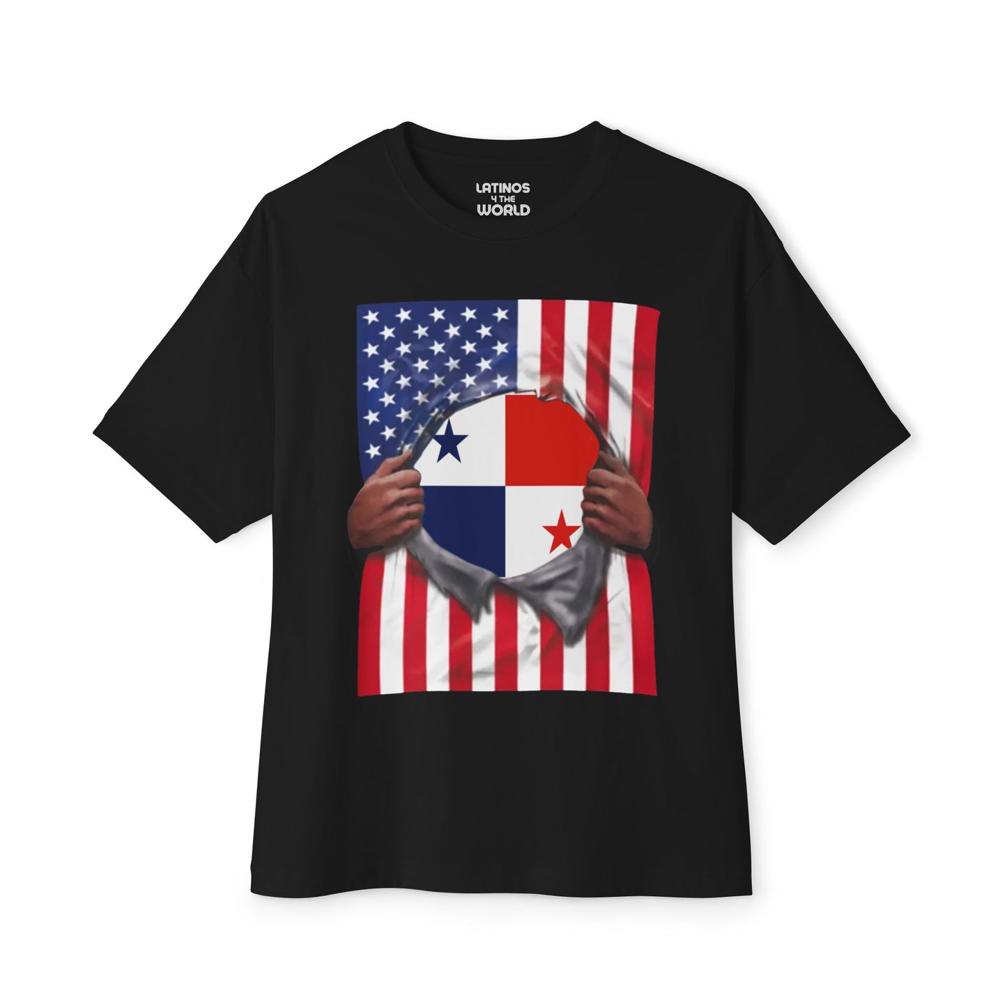 Panama Flag + USA Flag Pride T-shirt | Panamanian + American Flag Rip 4th Of July | Funny Viral Latino Tees | Unisex - 4 Colors