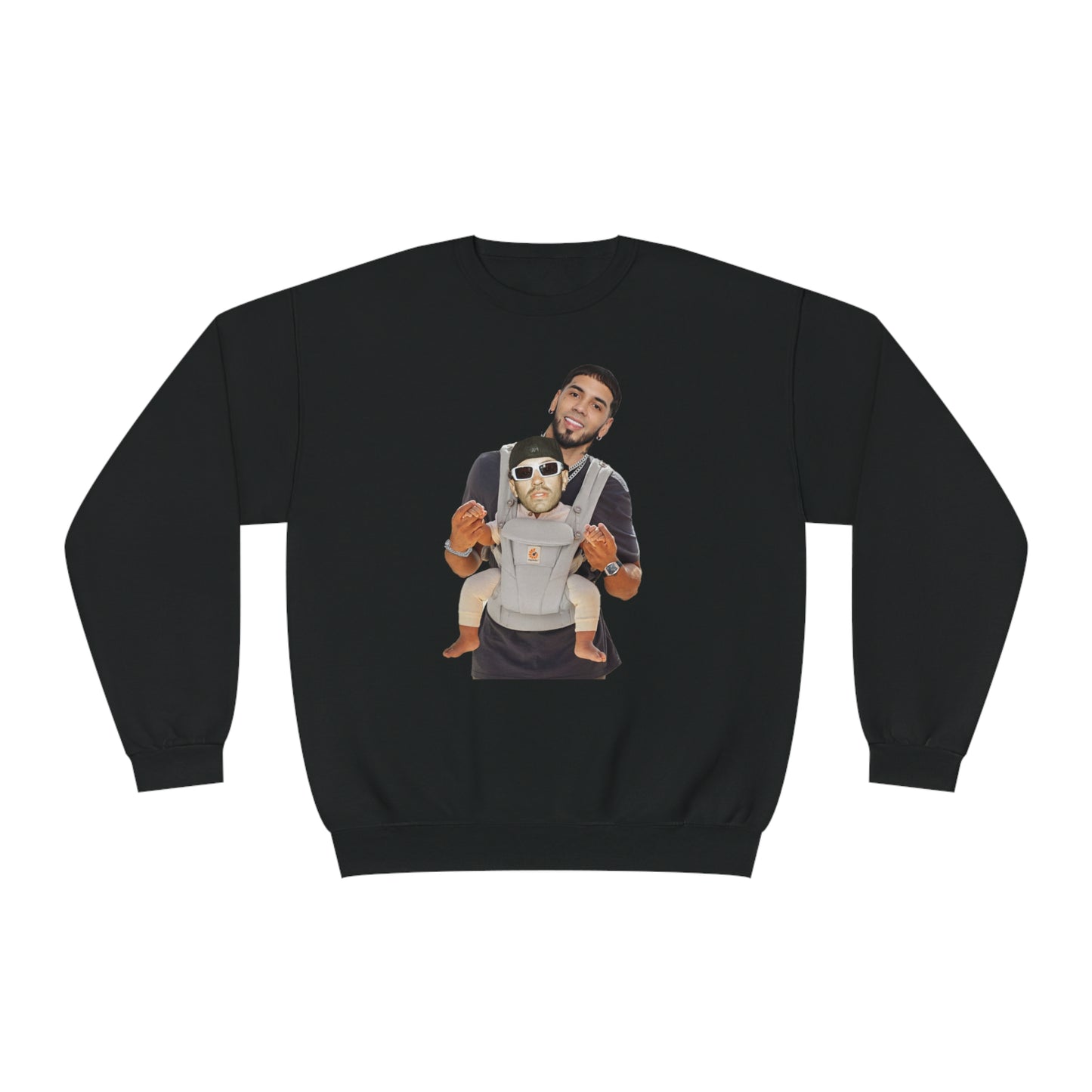 As Seen on Anuel AA | Feid Beef Baby Carriage Design | Fleece-Lined Crewneck | 5 Colors Available - Latinos 4 The World