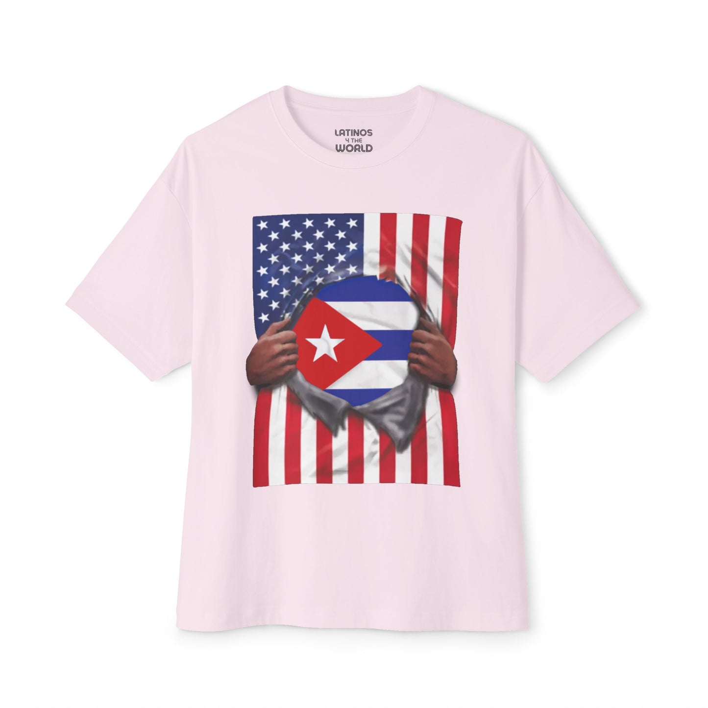 Cuba Flag + USA Flag Pride T-shirt | Cuban + American Pride 4th Of July | Funny Viral Latino Tees | Unisex - 4 Colors