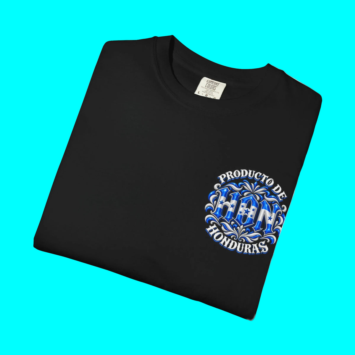 Producto De Honduras Heritage T-shirt | Old English Style, HON Hondureño Culture | Heavyweight Cotton