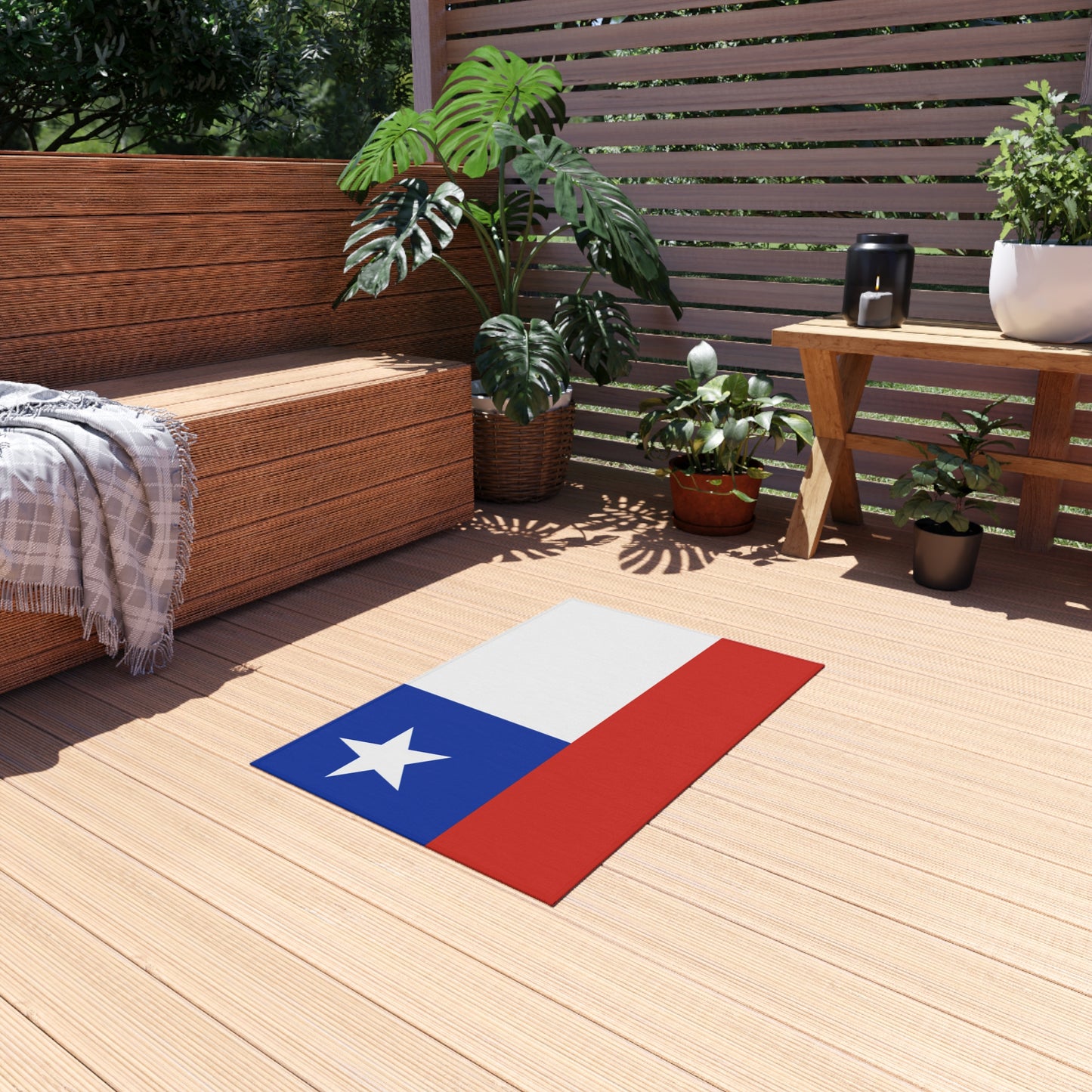 Flag Of Chile Outdoor Non-Slip Door Mat | Santiago | Puente Alto | Antofagasta | Gift for Chileans | 24"x36"