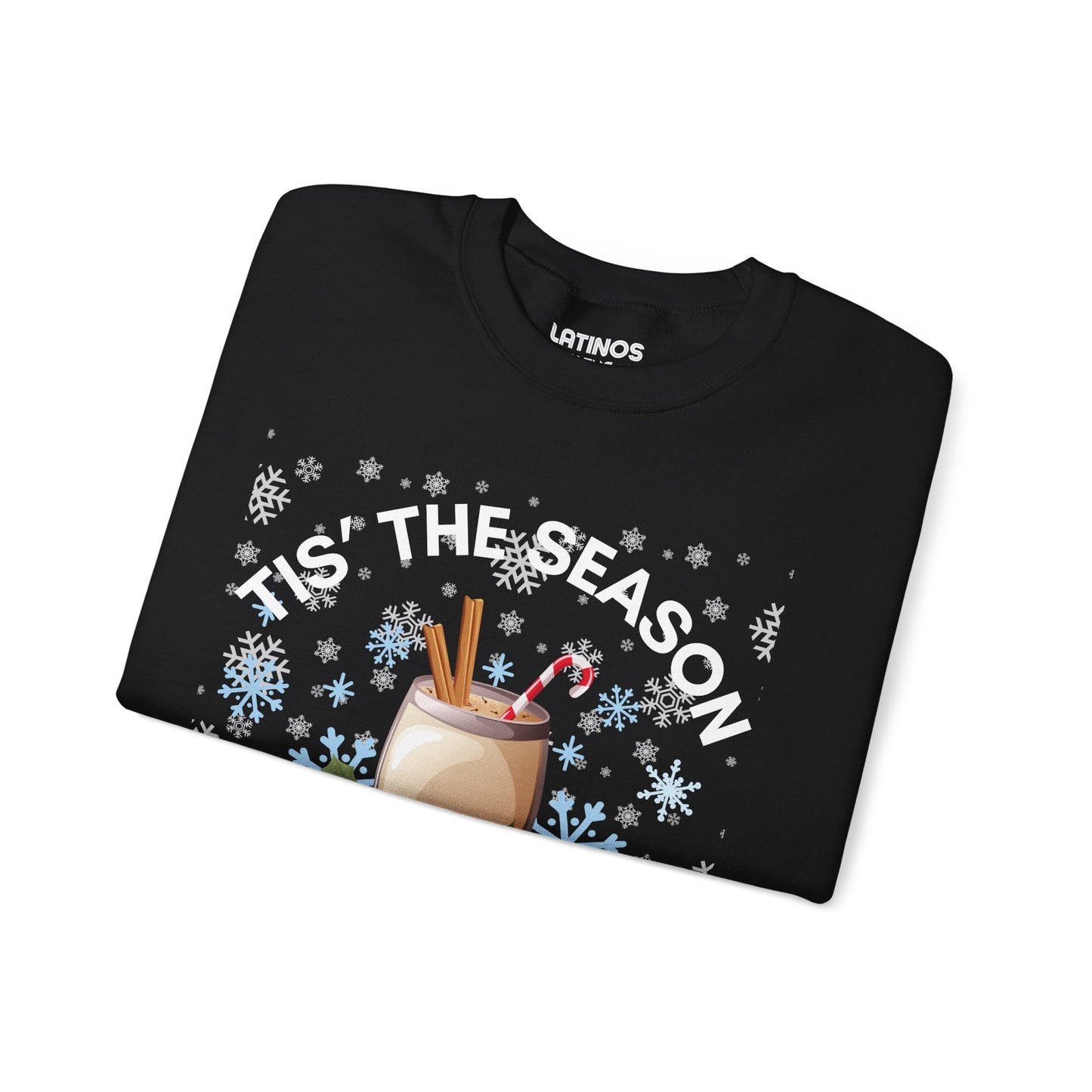 Tis The Season For Coquito Navidad Boricua Christmas Crewneck Sweater | 3 Colors