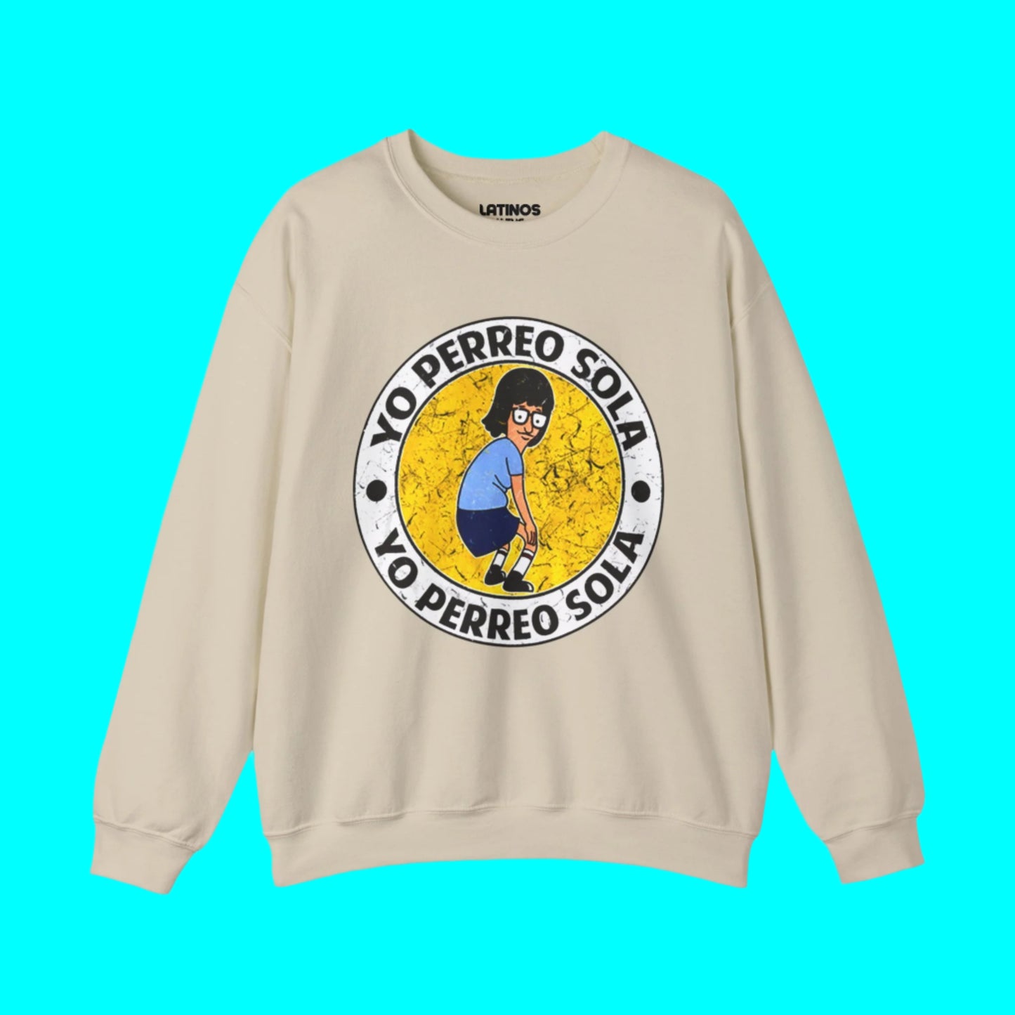 Yo Perreo Sola Comfy Crewneck Sweater | Dancing Bunny Lyric | Reggaeton Tees | 3 Colors