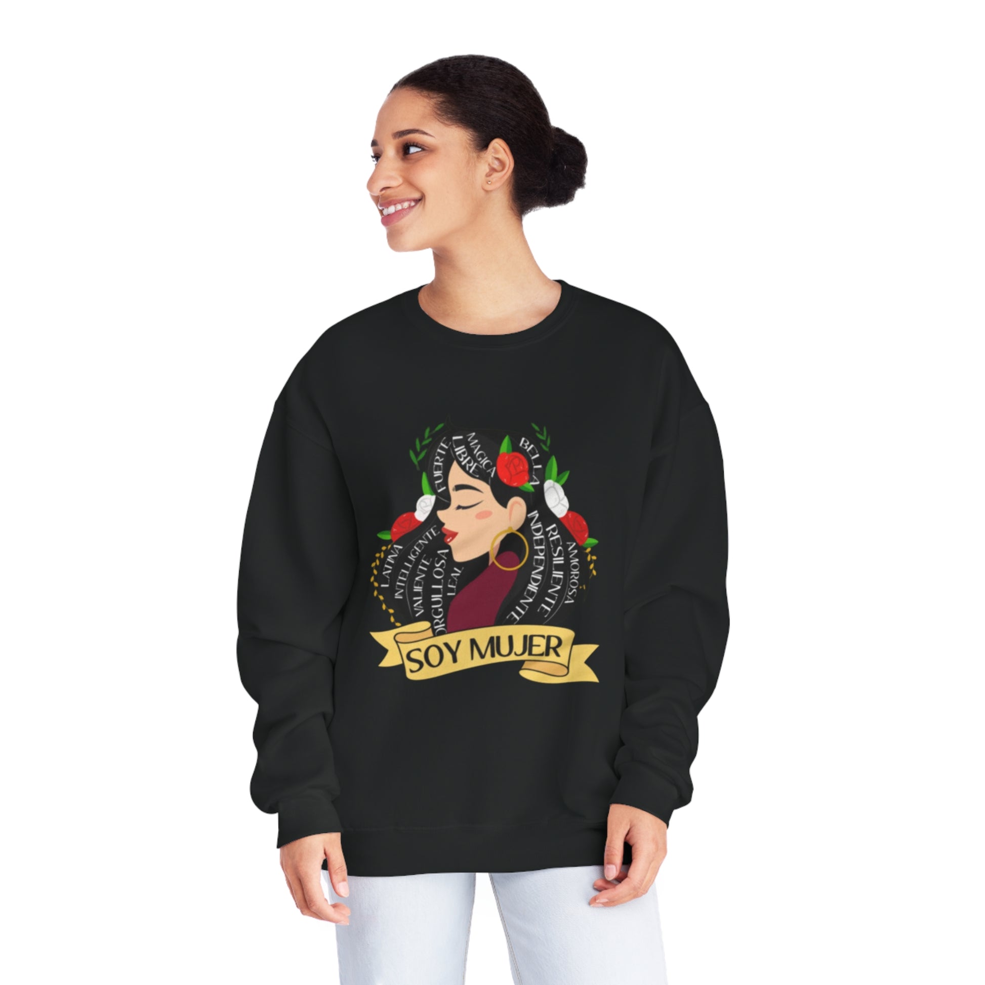 Soy Mujer (Bella, Leal, etc) Crewneck Sweatshirt | Fleece-Lined Crewneck | 5 Colors Available - Latinos 4 The World