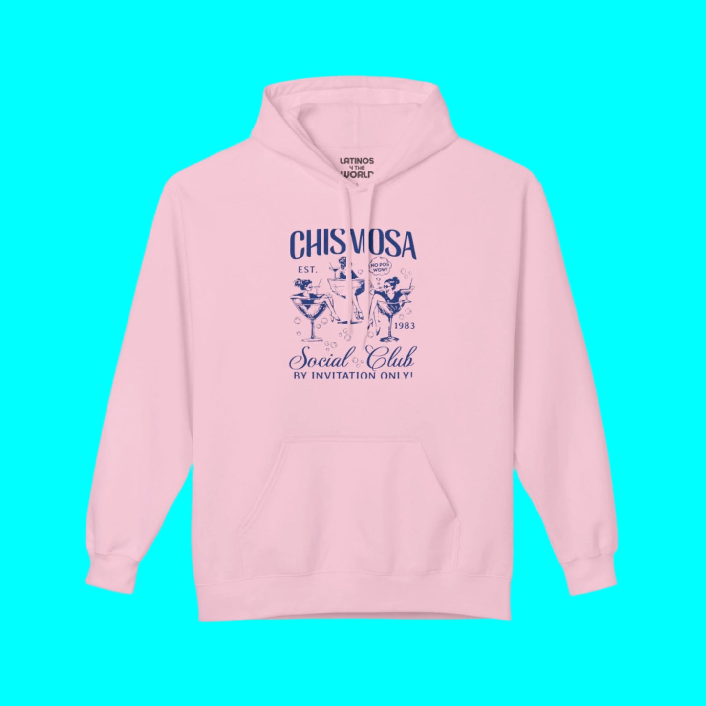 Chismosa Social Club Comfy Warm Hoodie | No Pos Wow! By Invitation Only! Funny Latino | 3 Colors Available