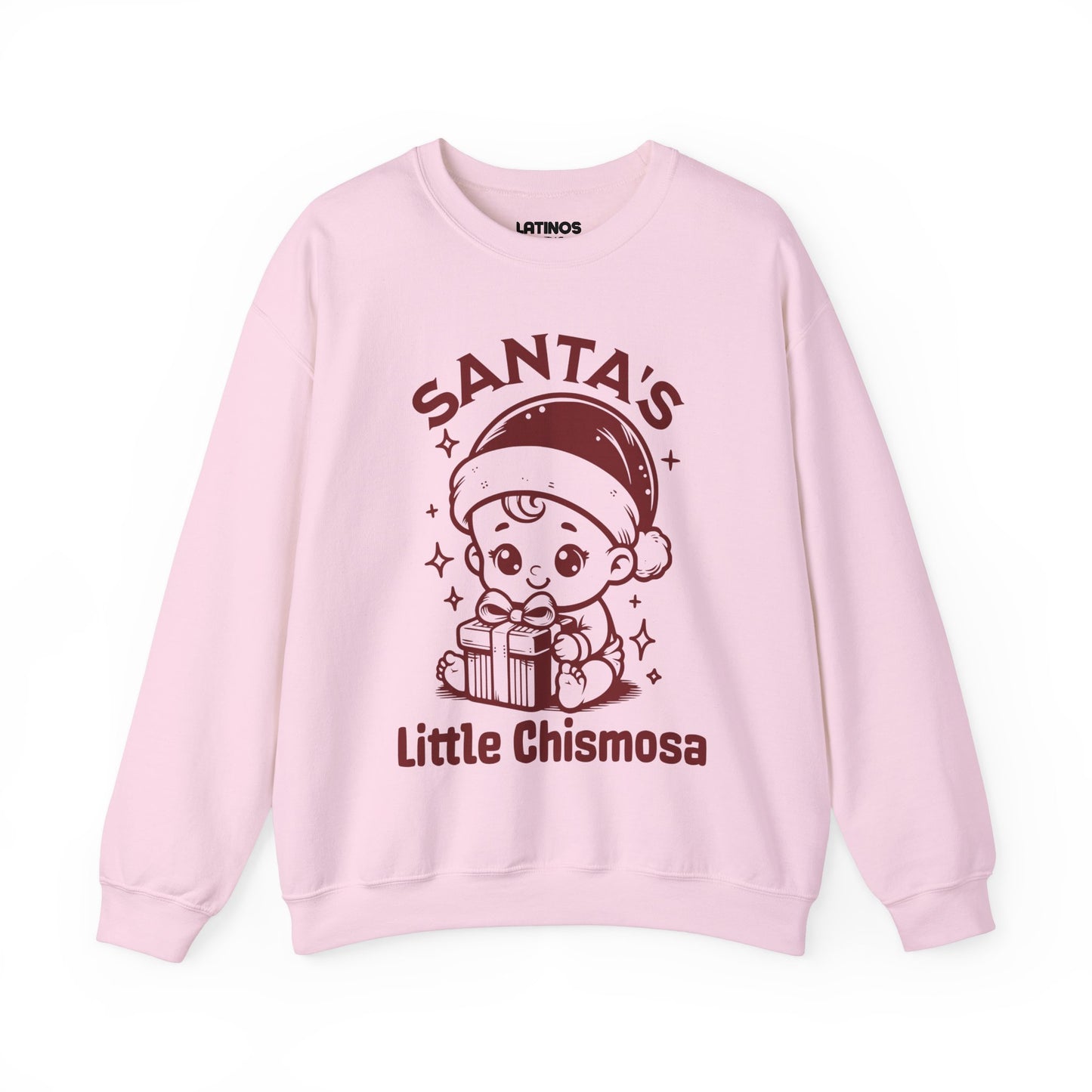 Santa's Little Chismosa Funny Latina Comfy Christmas Crewneck Sweater | 3 Colors