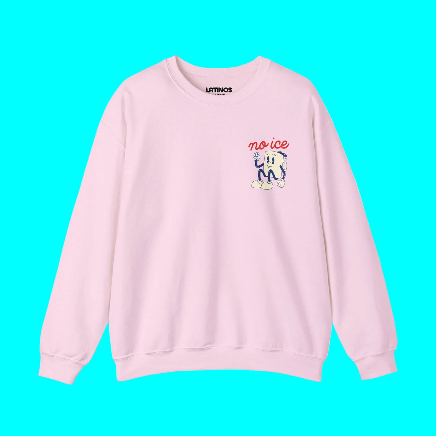 We Want No Ice In Our Community Retro Comfy Crewneck Sweatshirt | Chinga La Migra Immigration Abolish Ice Justice Fleece-Lined | 3 Colors