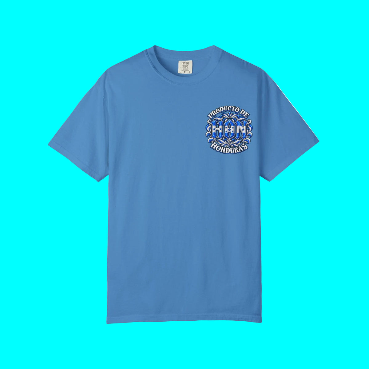Producto De Honduras Heritage T-shirt | Old English Style, HON Hondureño Culture | Heavyweight Cotton