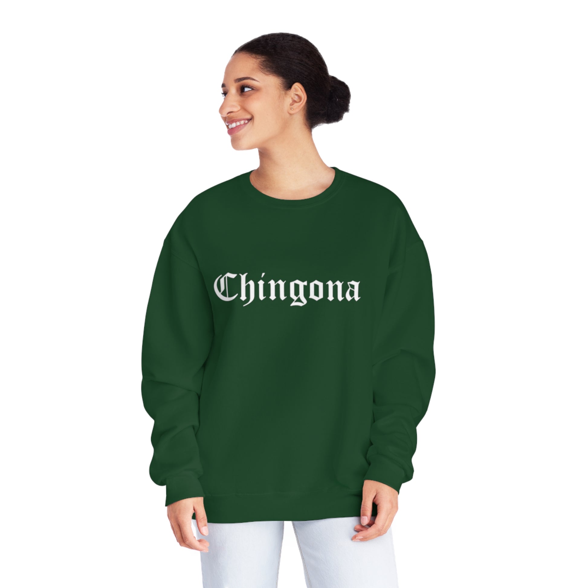 Chingona Crewneck Sweatshirt | Fleece-Lined Crewneck | 5 Colors Available - Latinos 4 The World