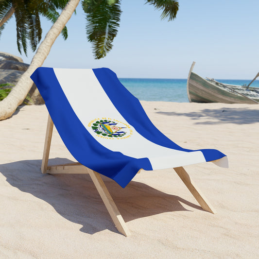 El Salvador Flag Beach Towel | Quality & Long Lasting - 2 Sizes | Salvadorian Pride | Gift for Salvadorians | Púchica Vos - Latinos 4 The World