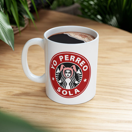 Yo Perreo Sola Coffee Mug | Bunny Lyric, Viral Funny Latino Products | 11 or 15 Ounces