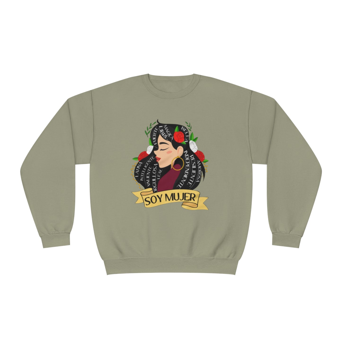 Soy Mujer (Bella, Leal, etc) Crewneck Sweatshirt | Fleece-Lined Crewneck | 5 Colors Available - Latinos 4 The World