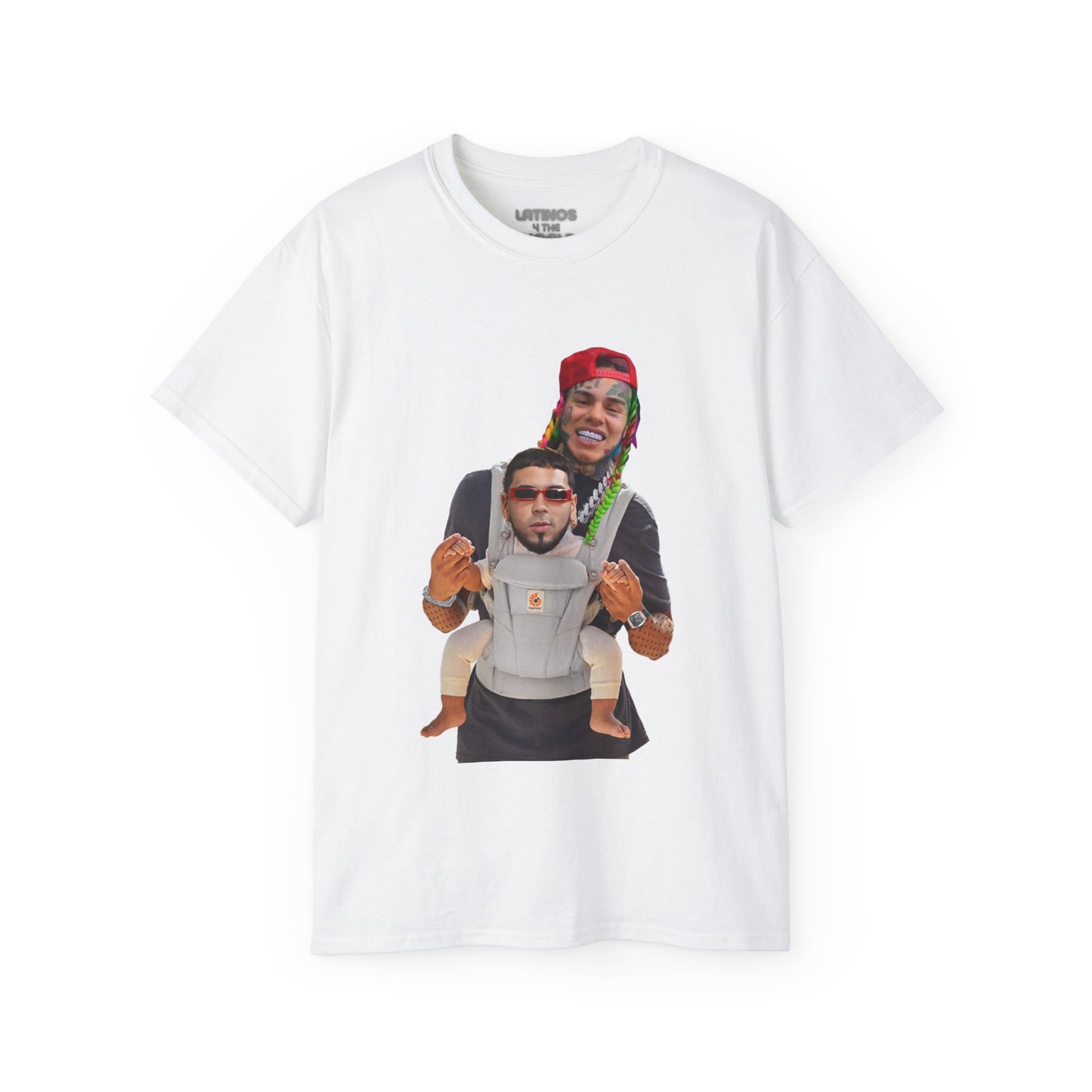 Tekashi 69 Tee | Beef with Anuel AA 6ix9ine Daddy Baby Carriage Design | 5 Colors | Heavy Cotton - Latinos 4 The World