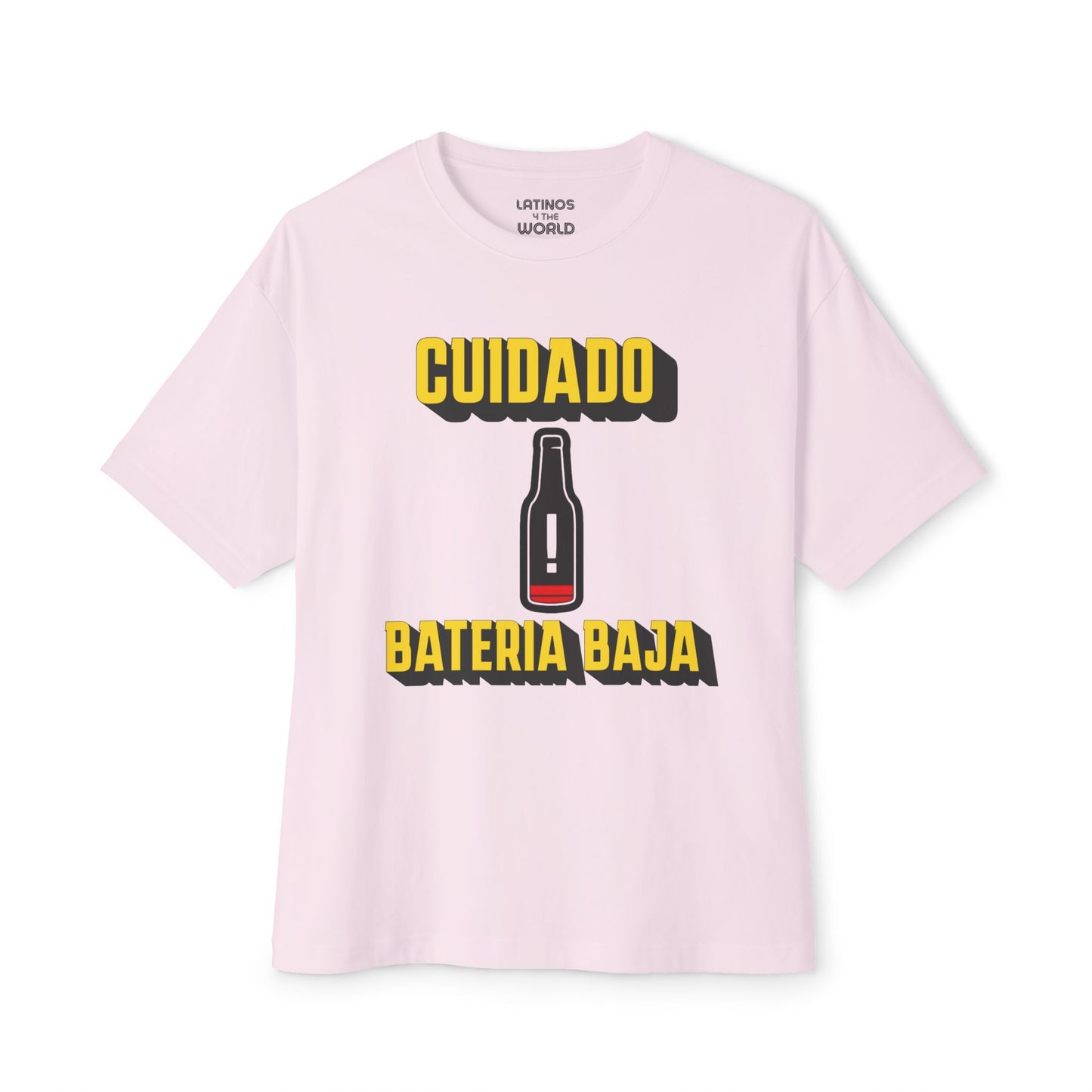 Cuidado Bateria Baja Cerveza Beer Funny Low Battery Latino T-shirt | Viral Bar Tees | Unisex - 3 Colors