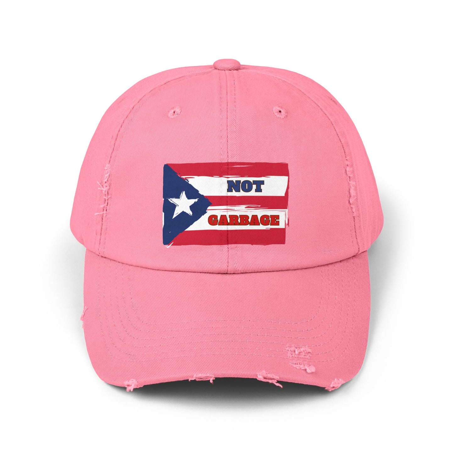 Puerto Rico is Not Garbage Distressed Dad Hat Cap | Puerto Rican Flag Pride | Viral Latino | Unisex - 3 Colors