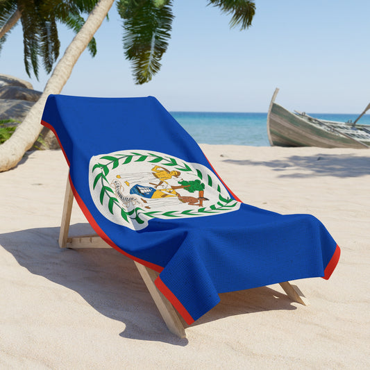 Belize Beach Towel | Quality & Long Lasting - 2 Sizes | Belizean Pride | Gift for Belizeans - Latinos 4 The World