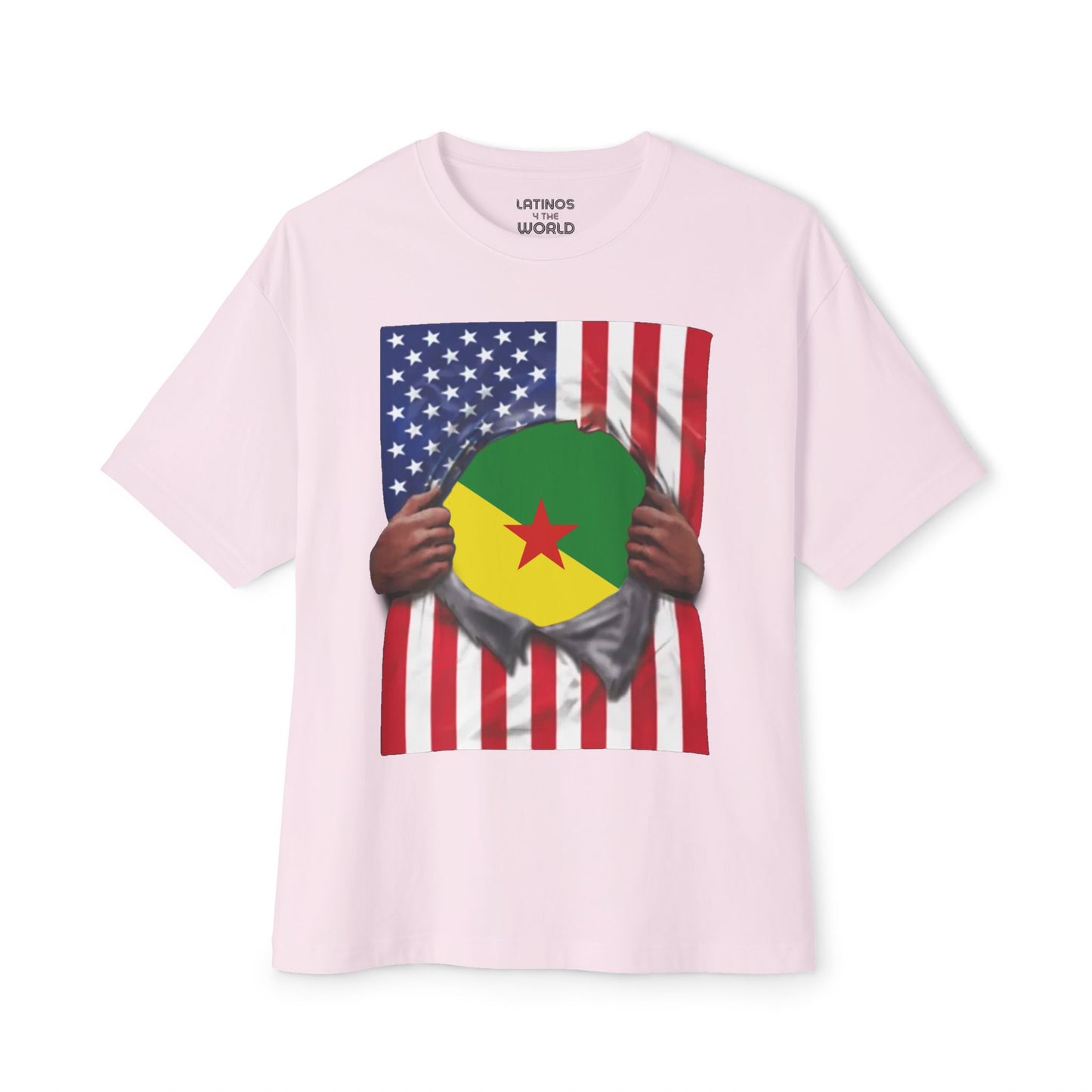 French Guiana + USA Flag T-shirt | French Guianan + American Flag Rip 4th Of July | Funny Latino Tees | 4 Colors