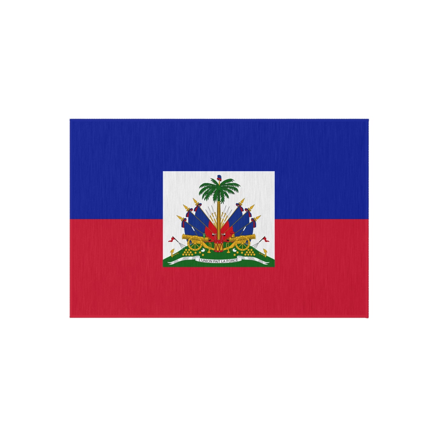 Flag Of Haiti Outdoor Non-Slip Door Mat | Port-Au-Prince | Carrefour | Delmas 73 | 24"x36"