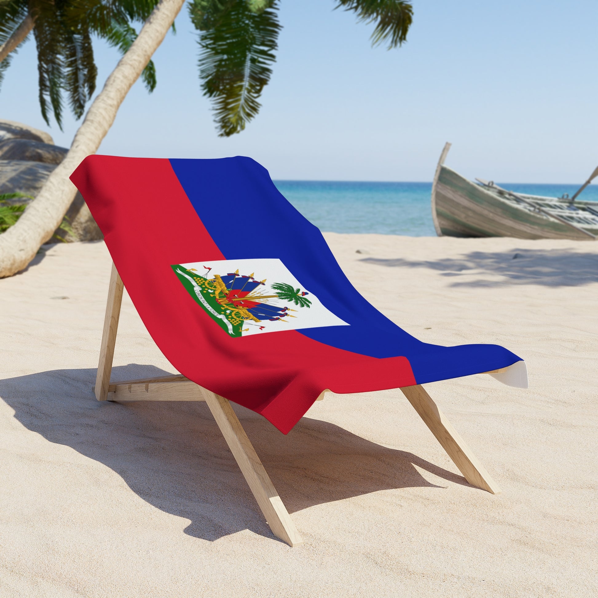 Haiti Flag Beach Towel | Quality & Long Lasting - 2 Sizes | Haitian Pride | Gift for Haitians - Latinos 4 The World