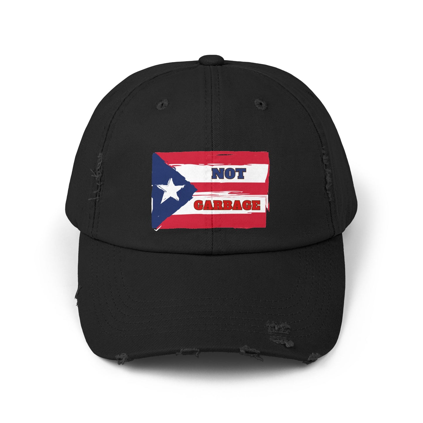 Puerto Rico is Not Garbage Distressed Dad Hat Cap | Puerto Rican Flag Pride | Viral Latino | Unisex - 3 Colors