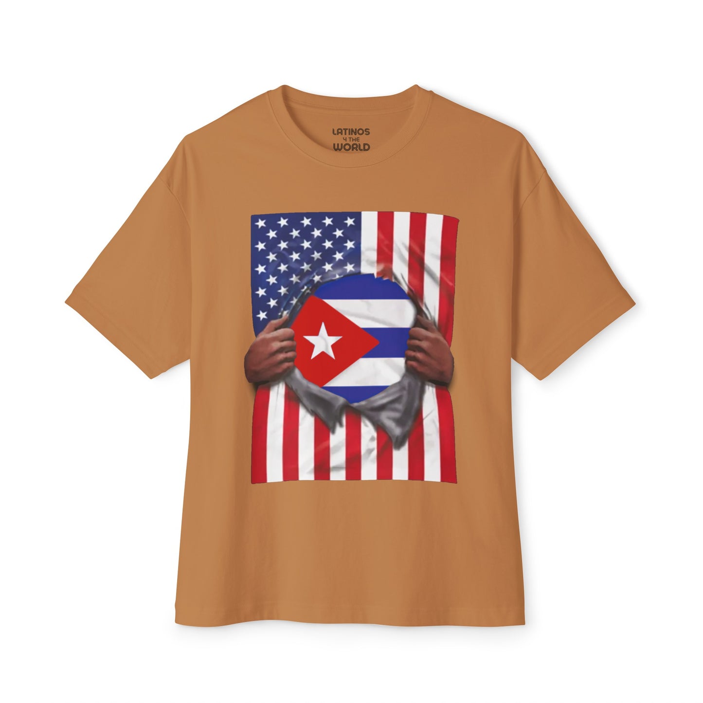 Cuba Flag + USA Flag Pride T-shirt | Cuban + American Pride 4th Of July | Funny Viral Latino Tees | Unisex - 4 Colors