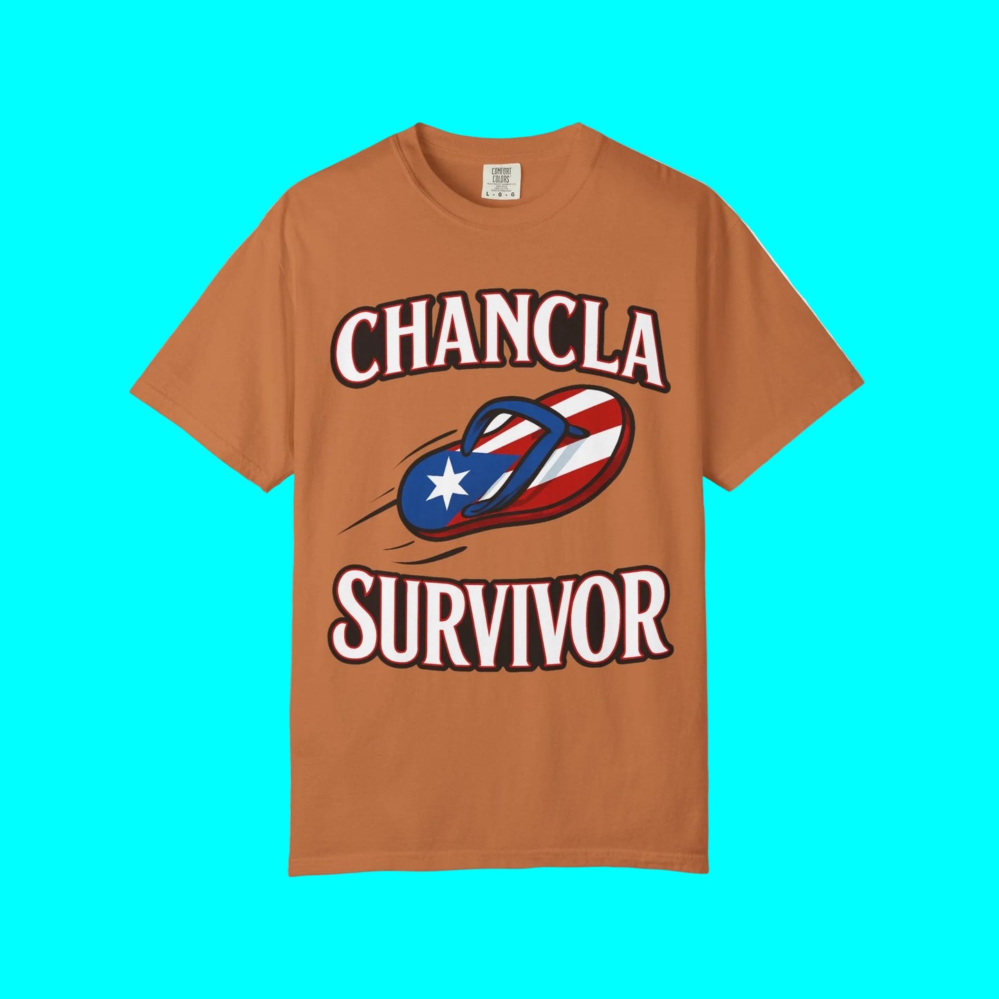 Puerto Rican Chancla Survivor T-shirt | Chancleta Joke Design Latino Pride Funny Viral Tees | PR | Unisex