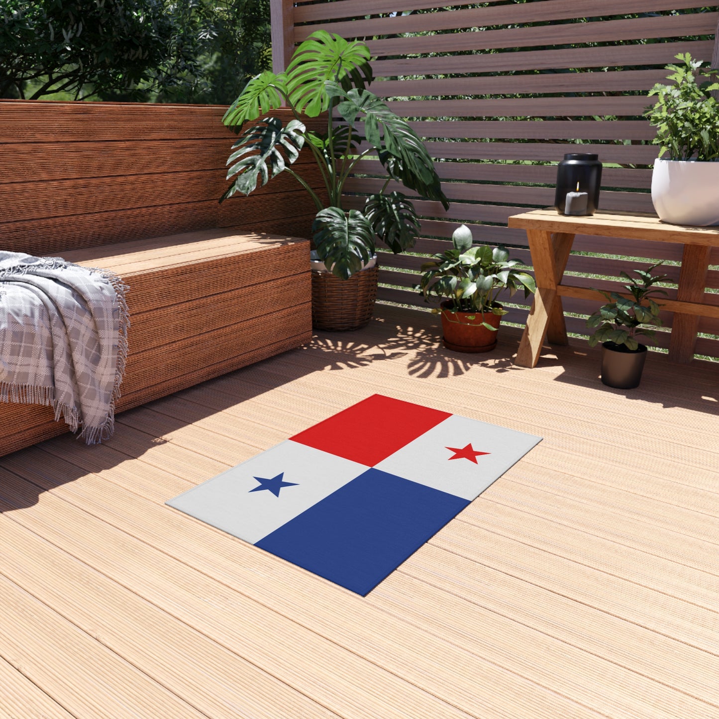 Flag Of Panama Outdoor Non-Slip Door Mat | Santiago | Tocumen | David | Gift for Panamanians | 24"x36"