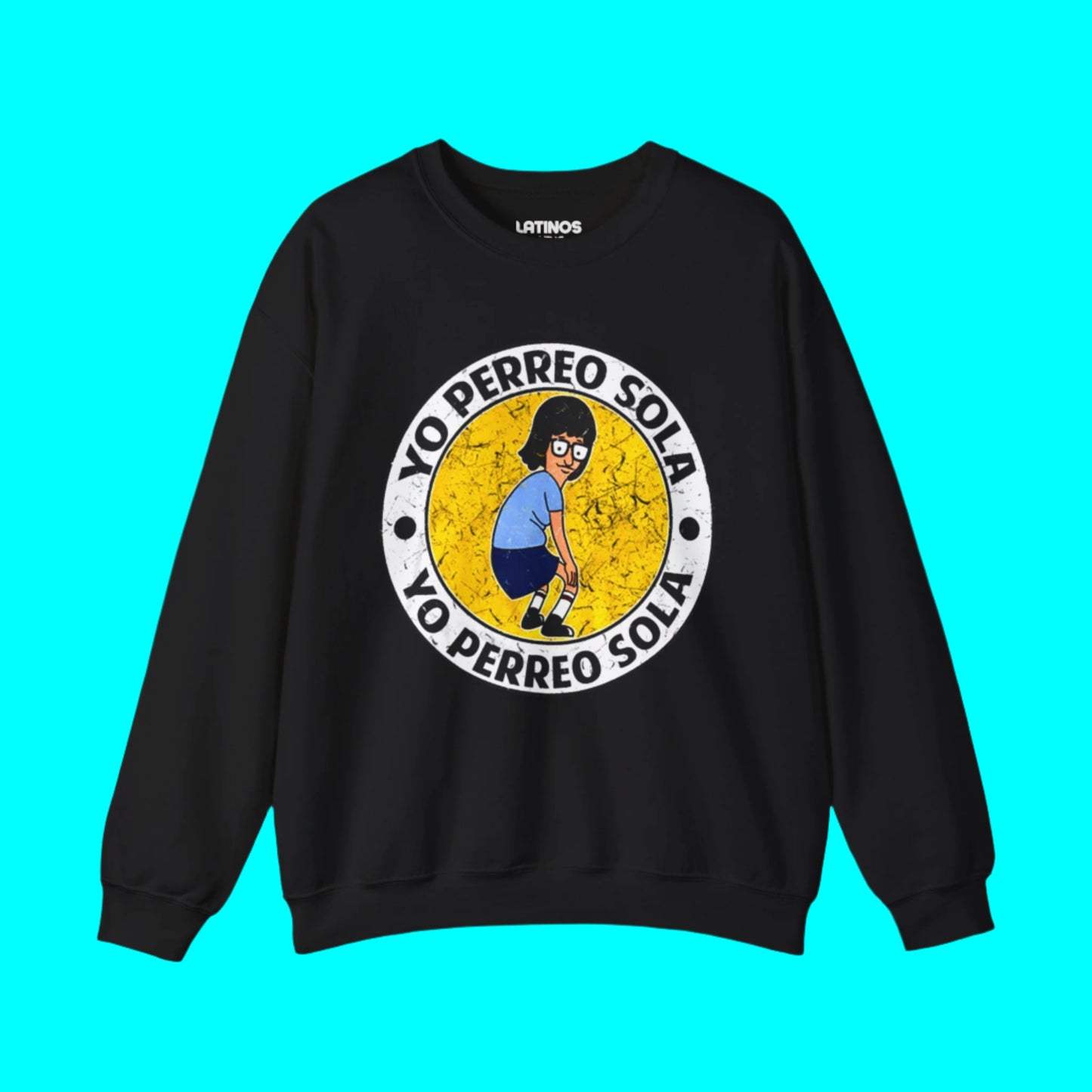 Yo Perreo Sola Comfy Crewneck Sweater | Dancing Bunny Lyric | Reggaeton Tees | 3 Colors