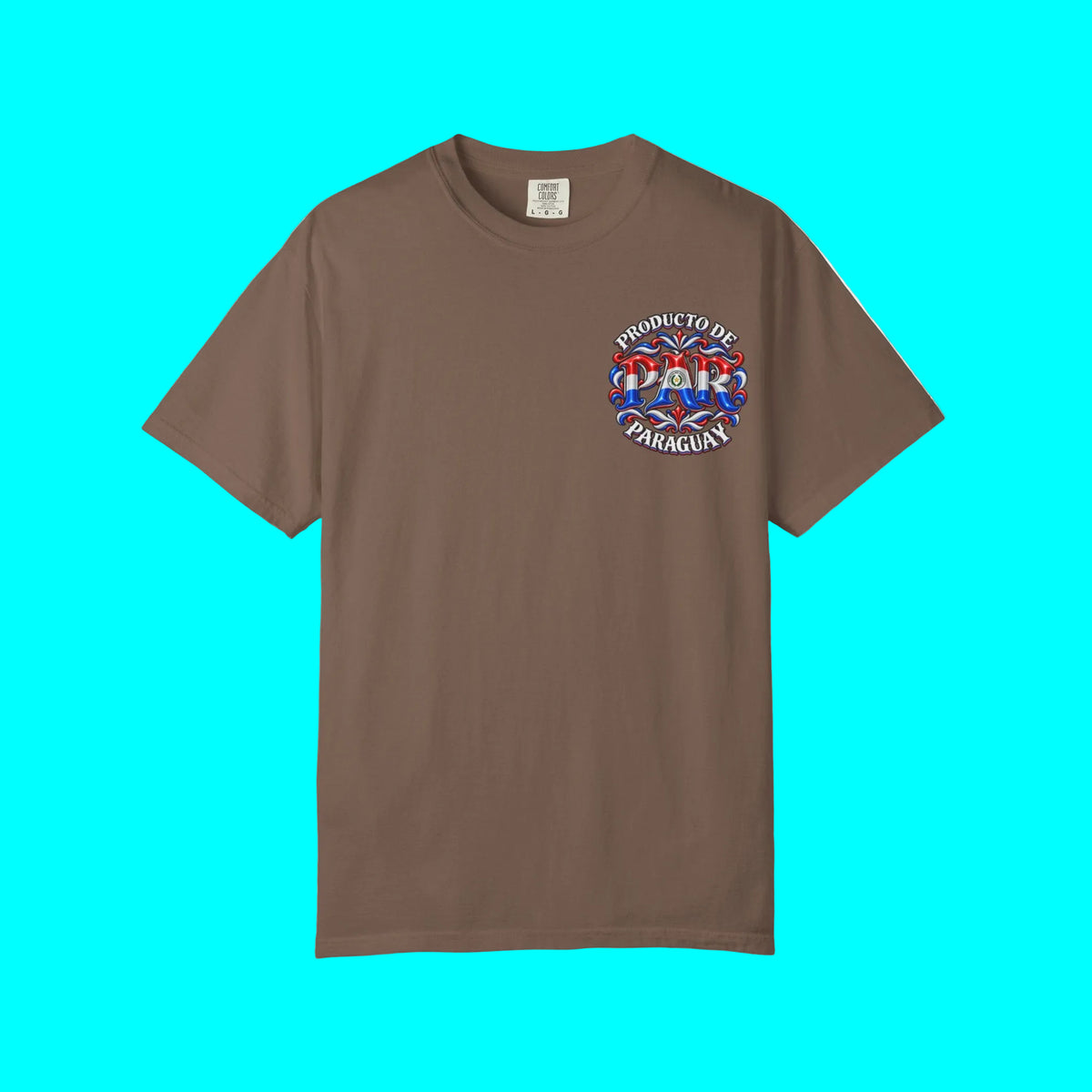 Producto De Paraguay Heritage T-shirt | Old English Style, PAR Paraguayos Culture | Heavyweight Cotton